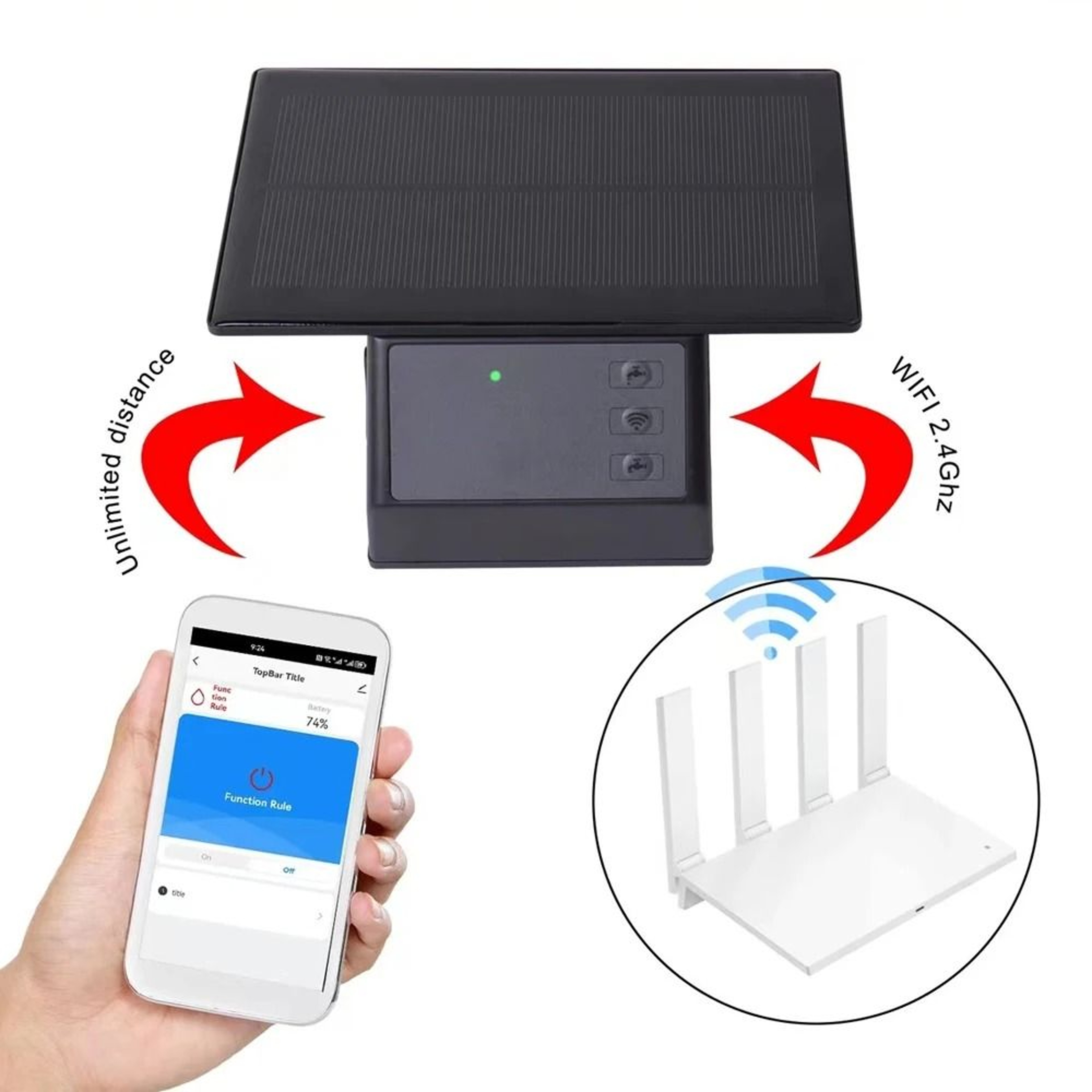 Tuya WiFi Solar Automatic Irrigation Timer Kit Smart Drip Water Pump System For Garden  Lawn 2