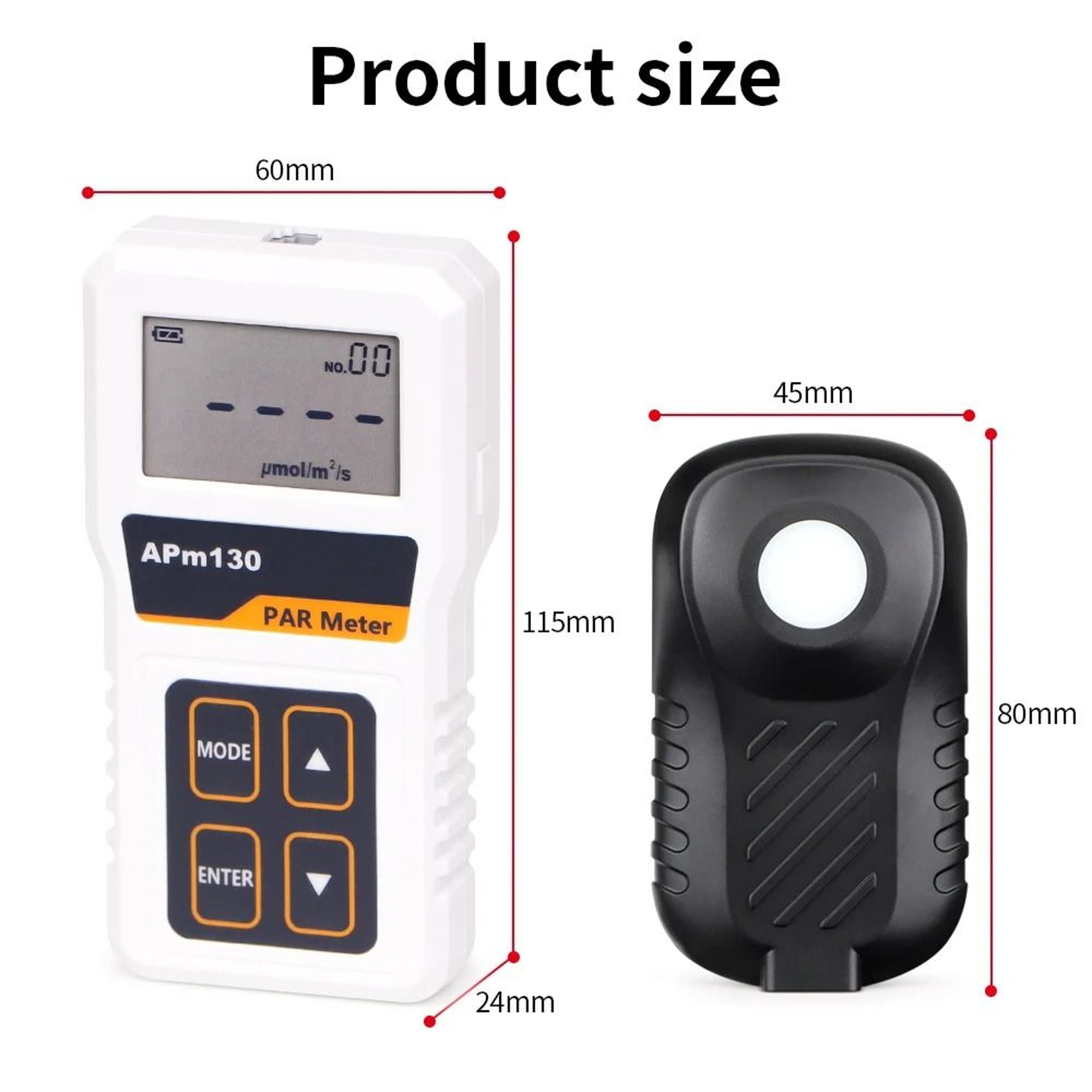 APM130 PAR Meter Digital Quantum PPFD Sensor Light Meter With Plants Data Recording 5