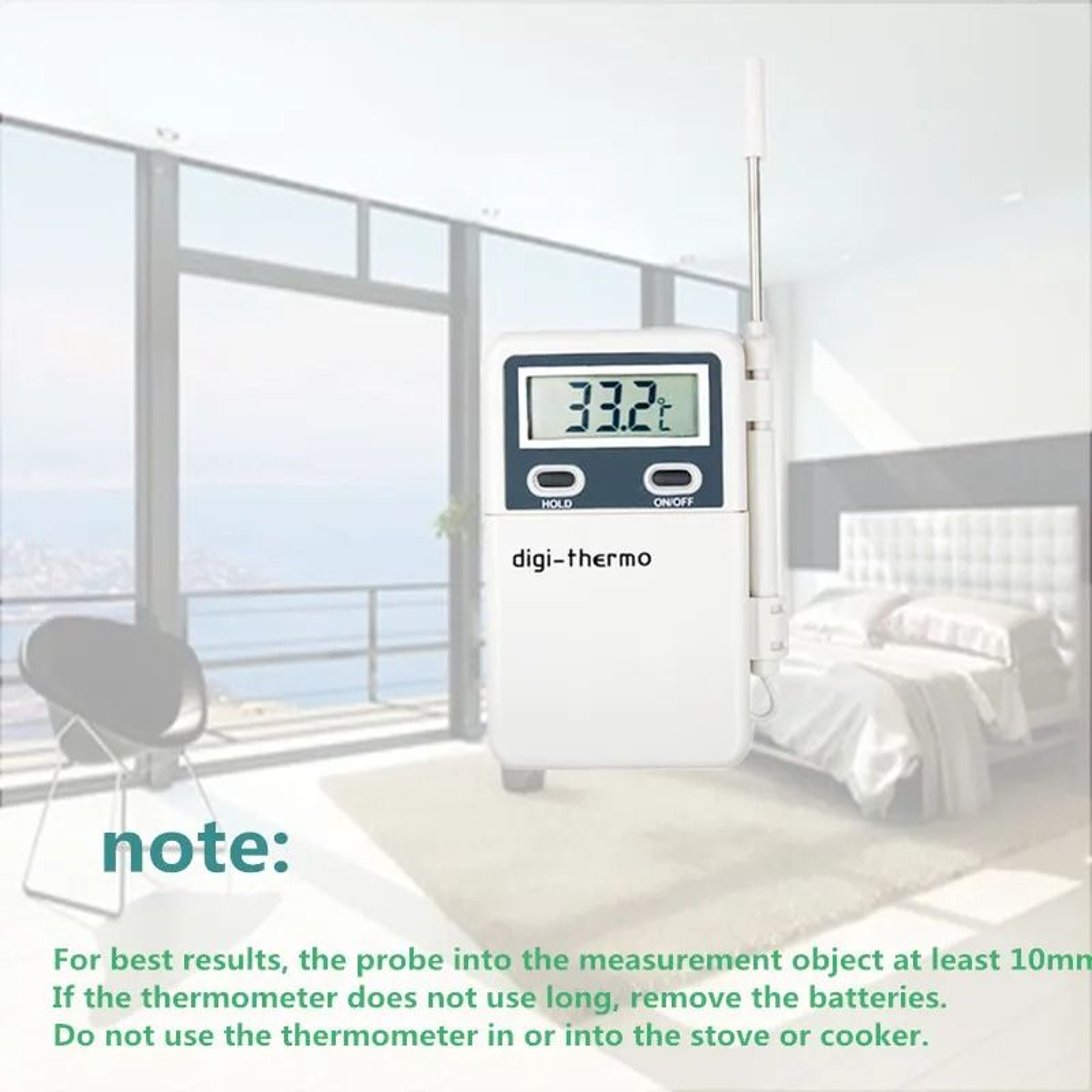 Electronic LCD Digital Thermometer MultiThermo Detector With External Probe Sensor For Kitchen  Foo 5