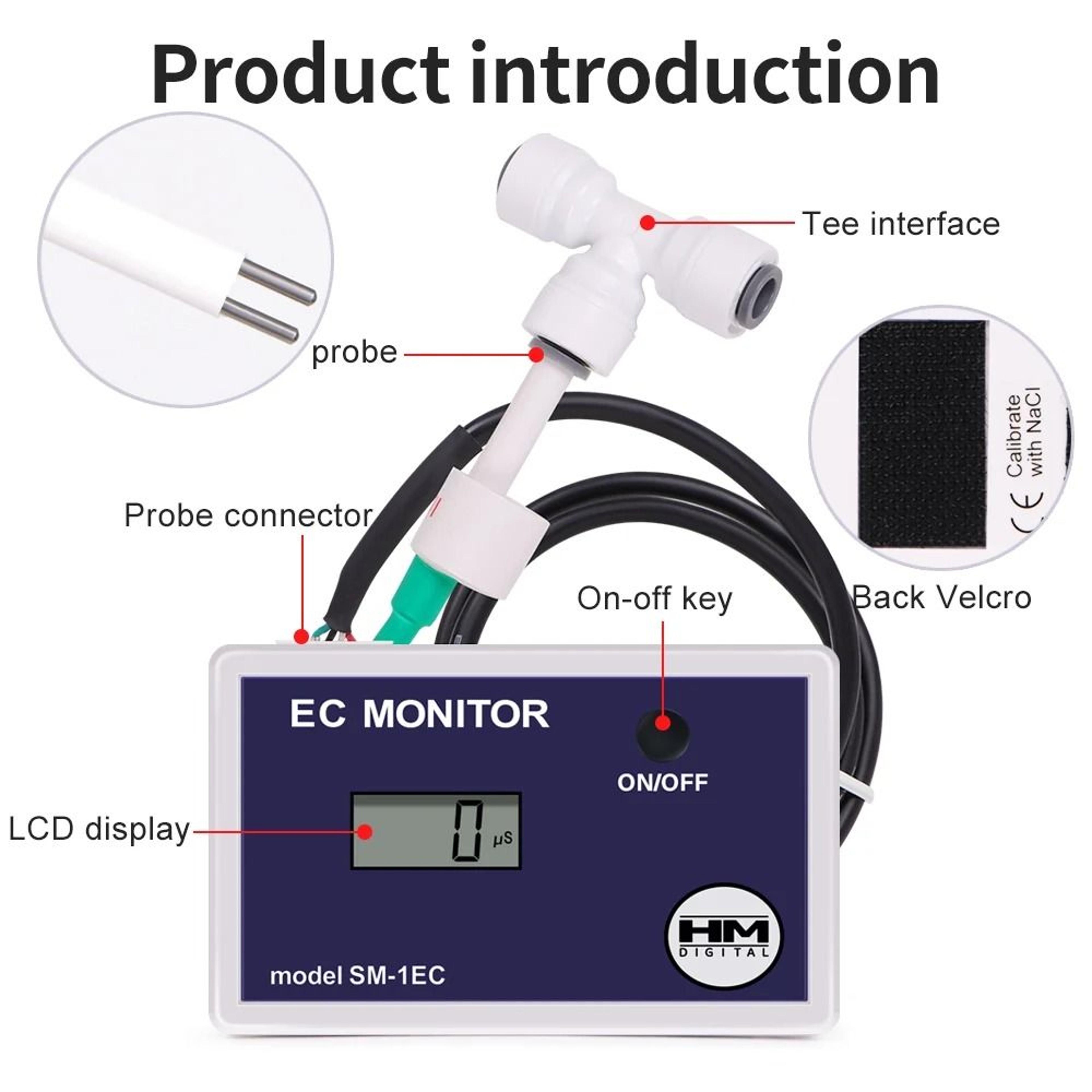 Online Digital EC Meter Water Quality Tester Electrical Conductivity Monitor For Filtration Systems 3