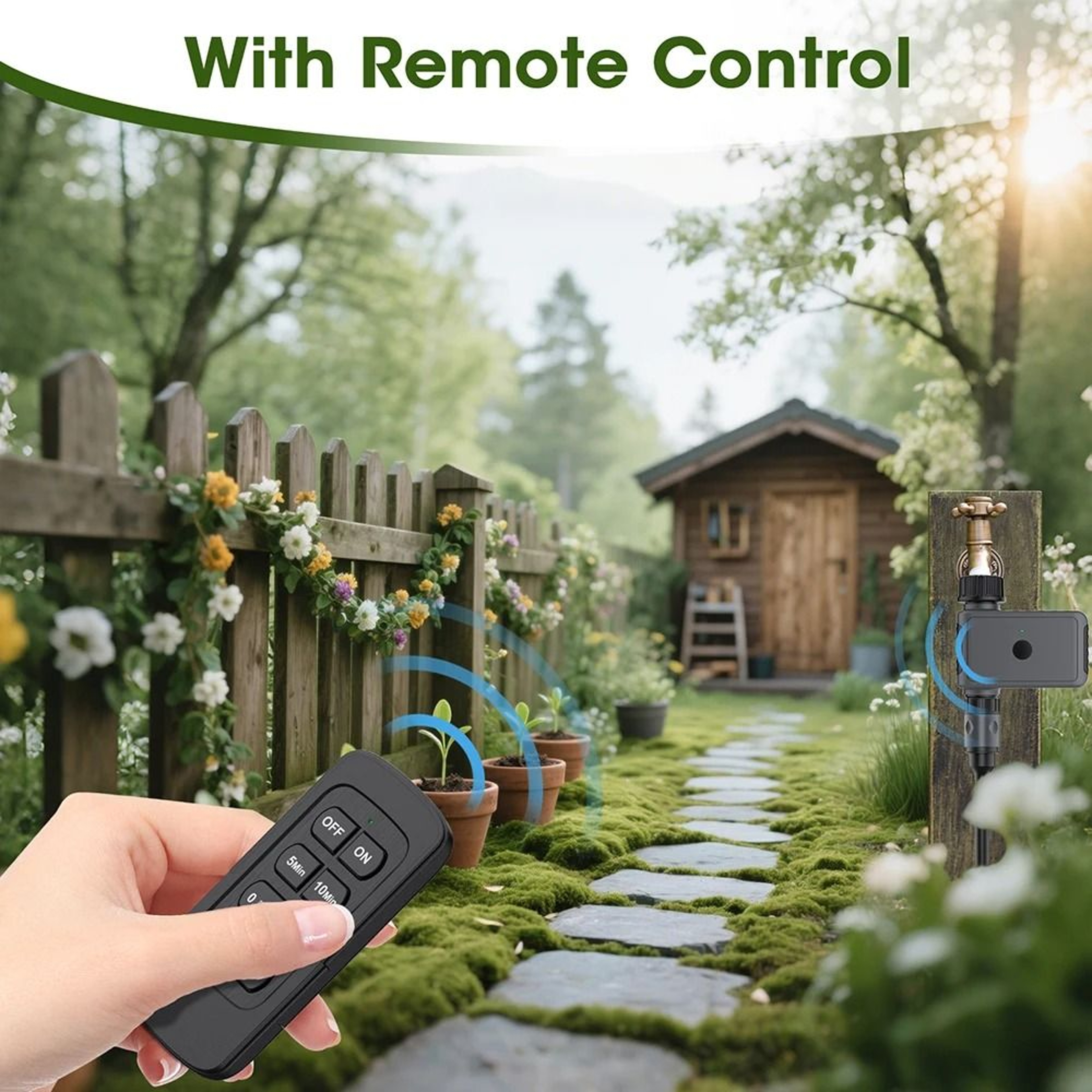 Remote Control Water Timer 1Outlet Intelligent Garden Sprinkler  Drip Irrigation Timer 5 Min2 Hours 1