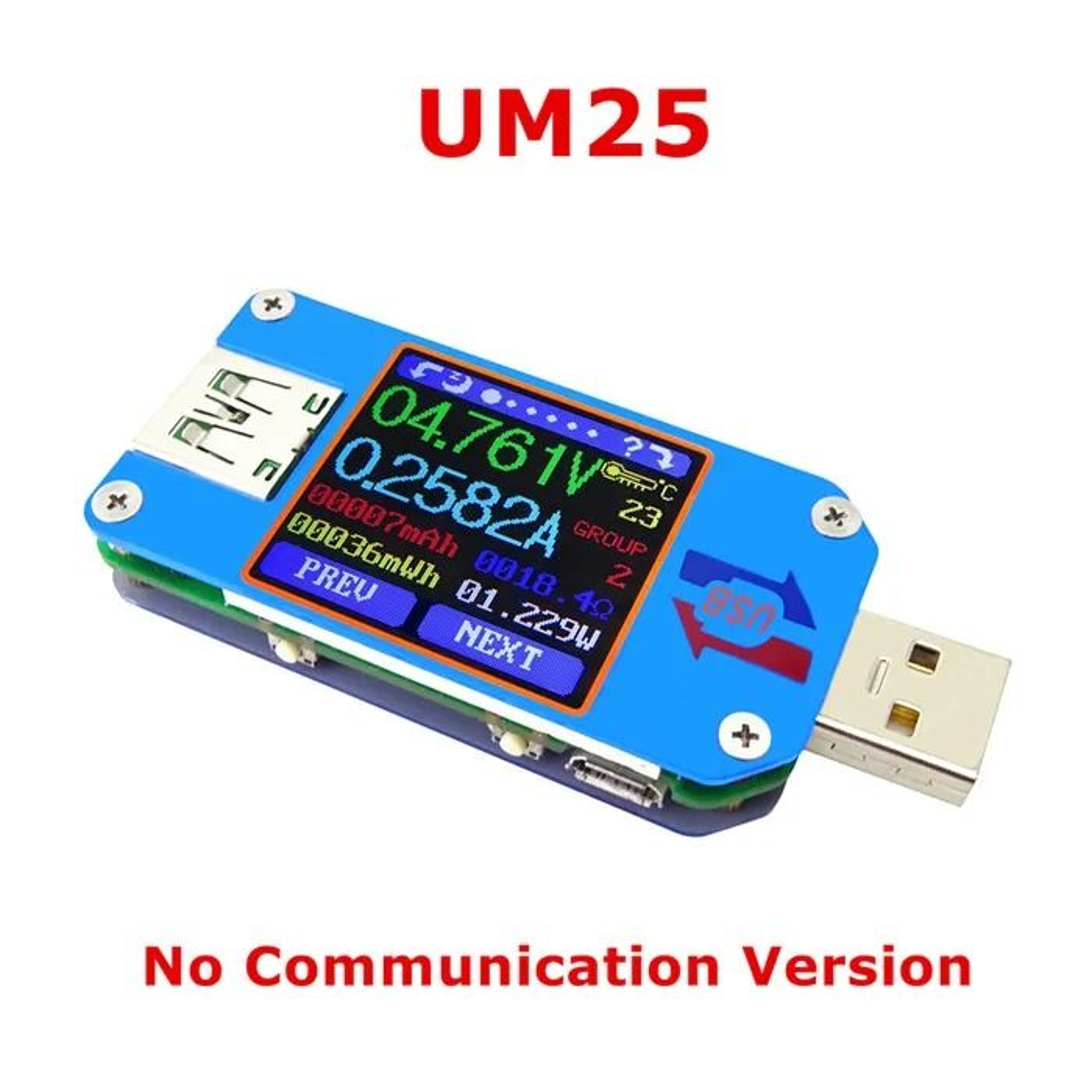 DC Voltmeter Ammeter Voltage Current Tester  Battery Charge USB Power Analyzer 8