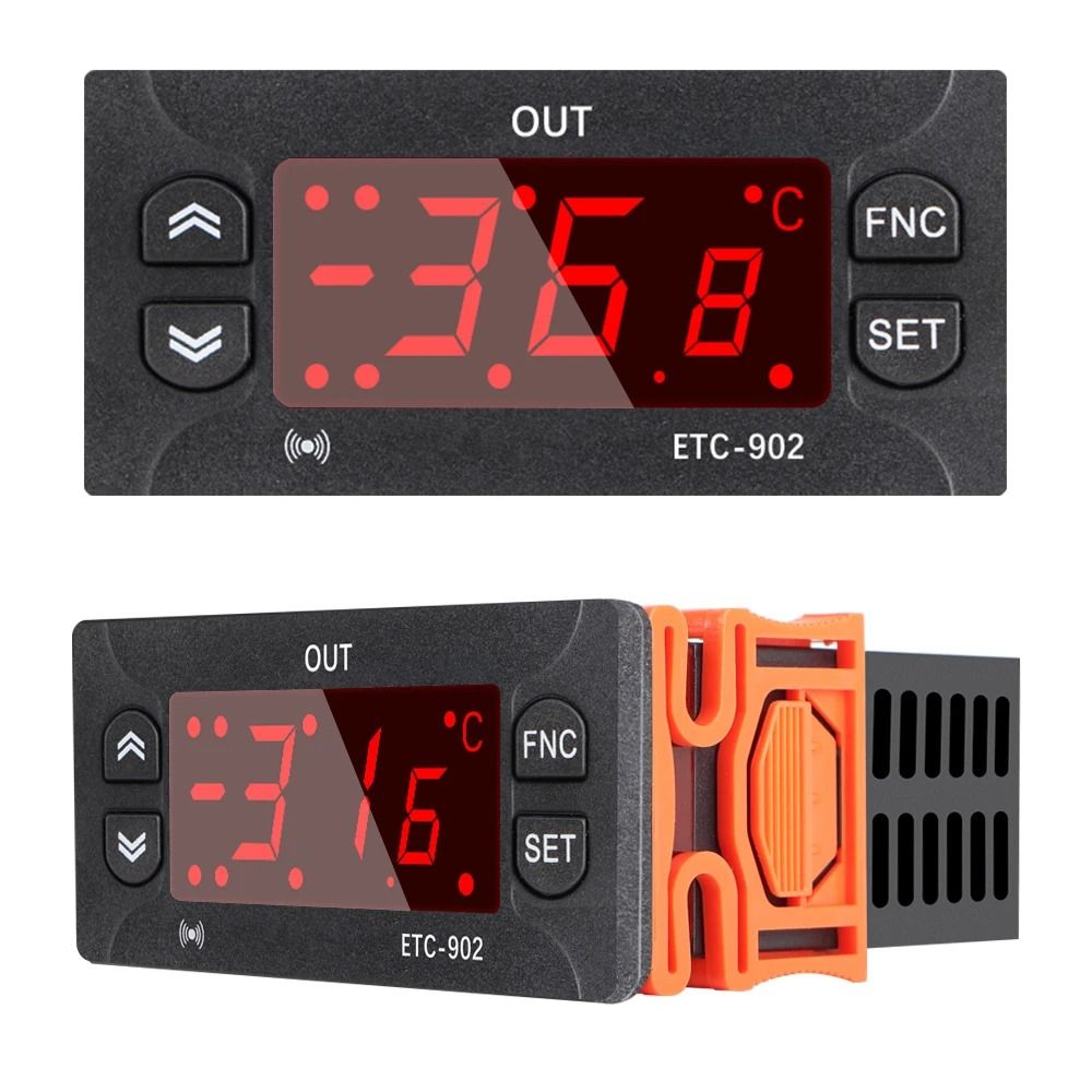 ETC902 Digital Temperature Controller Thermostat 12V 24V 110V 220V Refrigeration Cooling Defrost Re 1