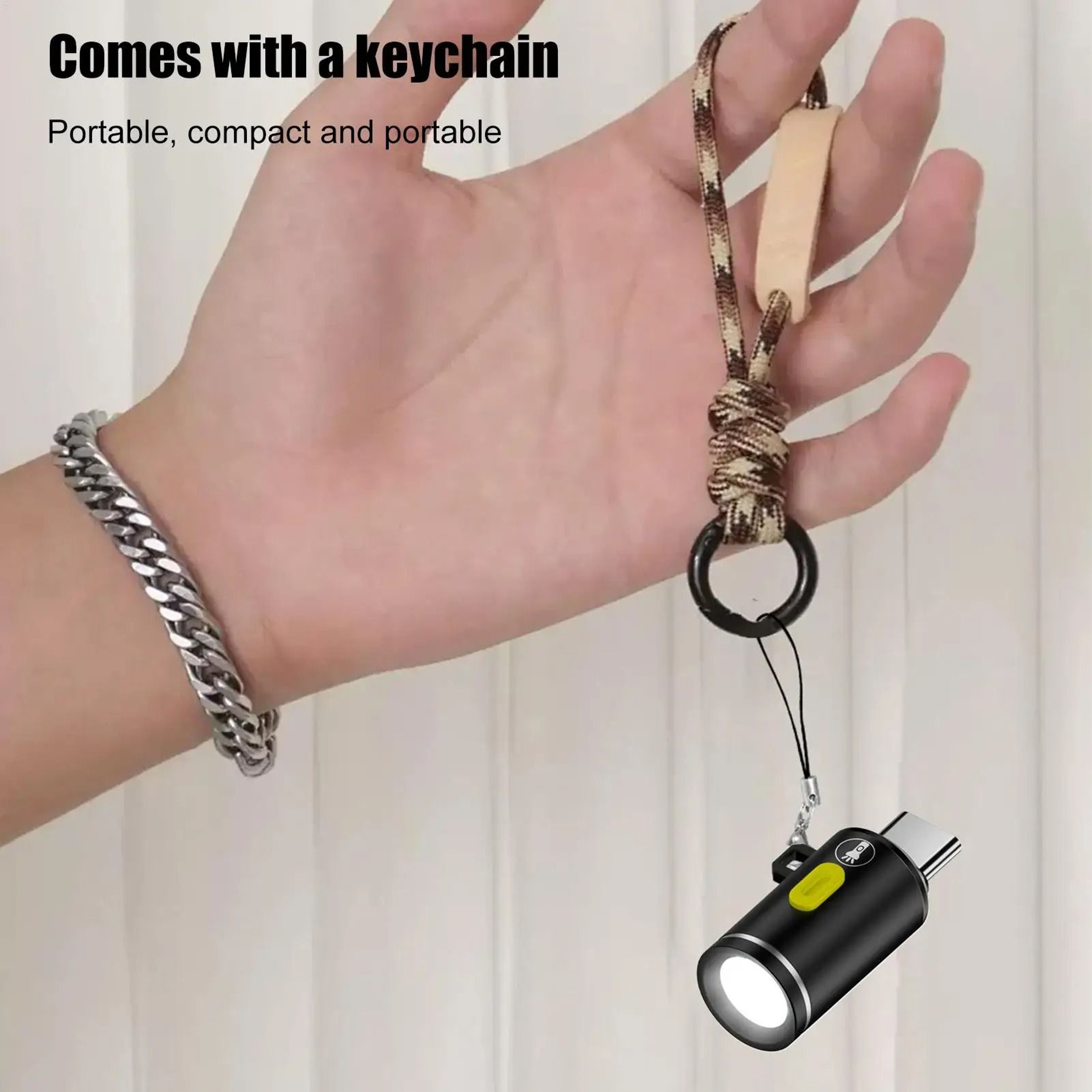 Mini LED Camping Flashlight TypeC Rechargeable Portable Pocket Waterproof Torch For Outdoor Hiking 1