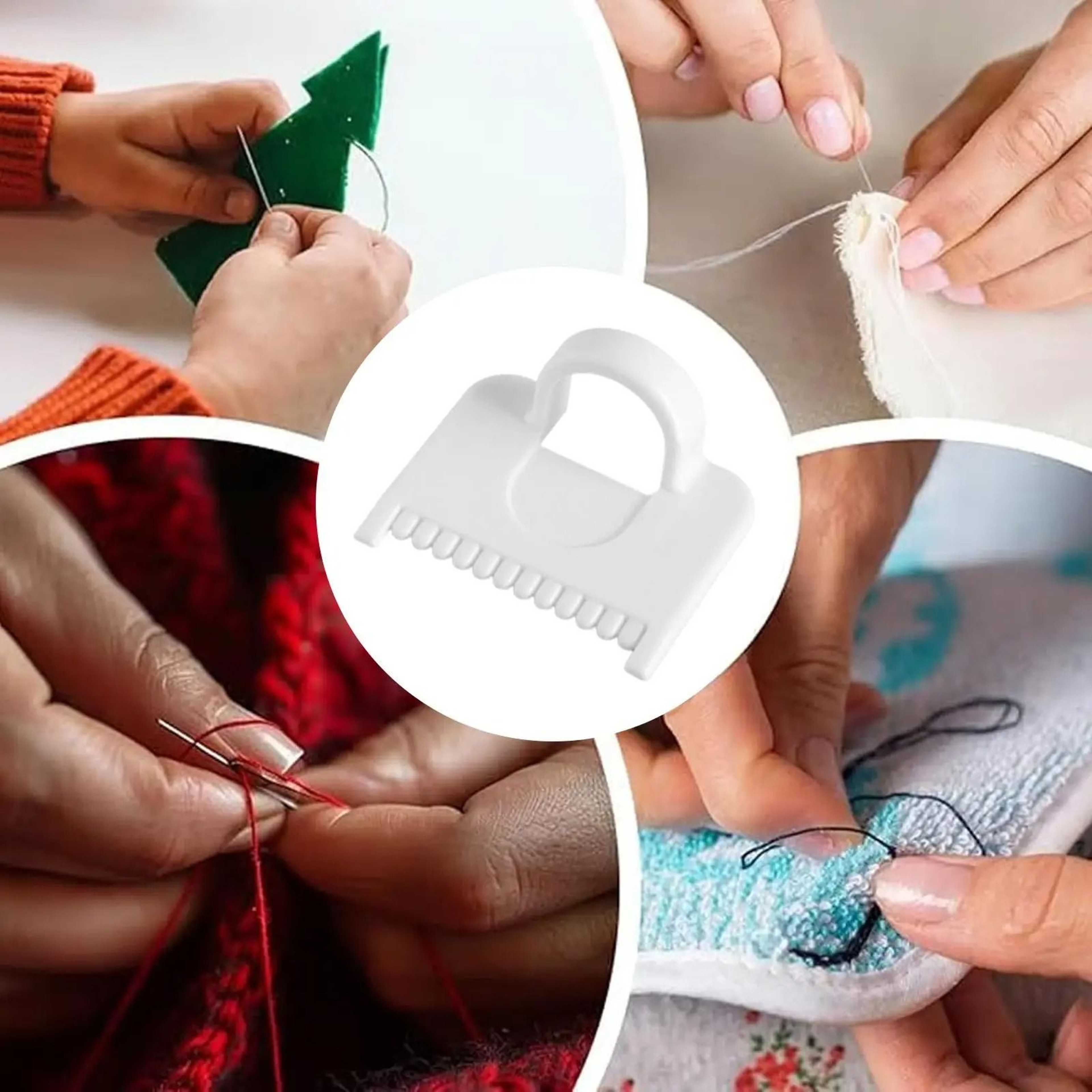 3pcs Easy Sewing Guides Tool For Beginners  Seniors Plastic Hand Stitching Keying Tools 35mm Spacin 4
