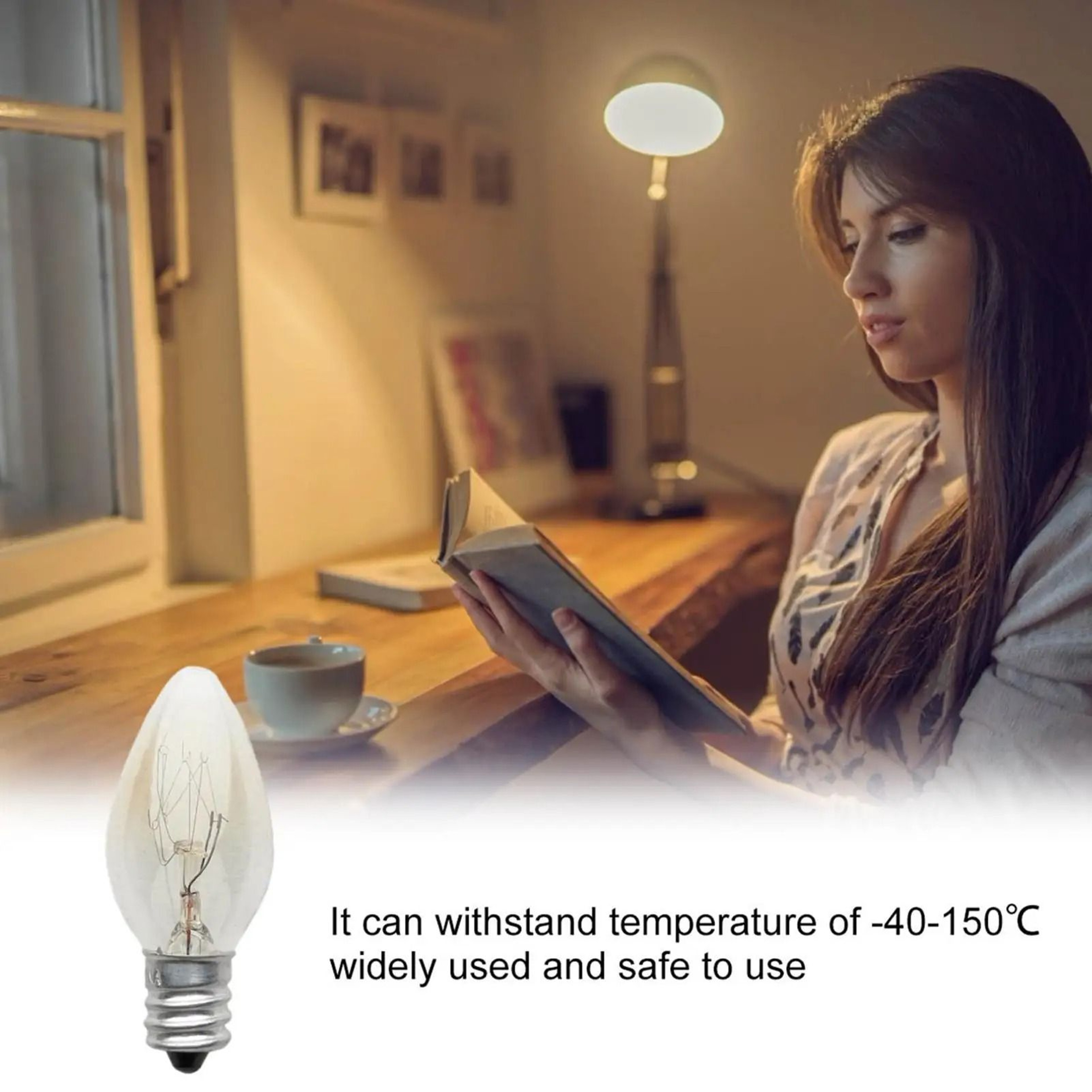 C7 E12 LED Night Light Bulb 2700K Warm White Heat Resistant Mini Candle Bulb 220V 10W Equivalent 1