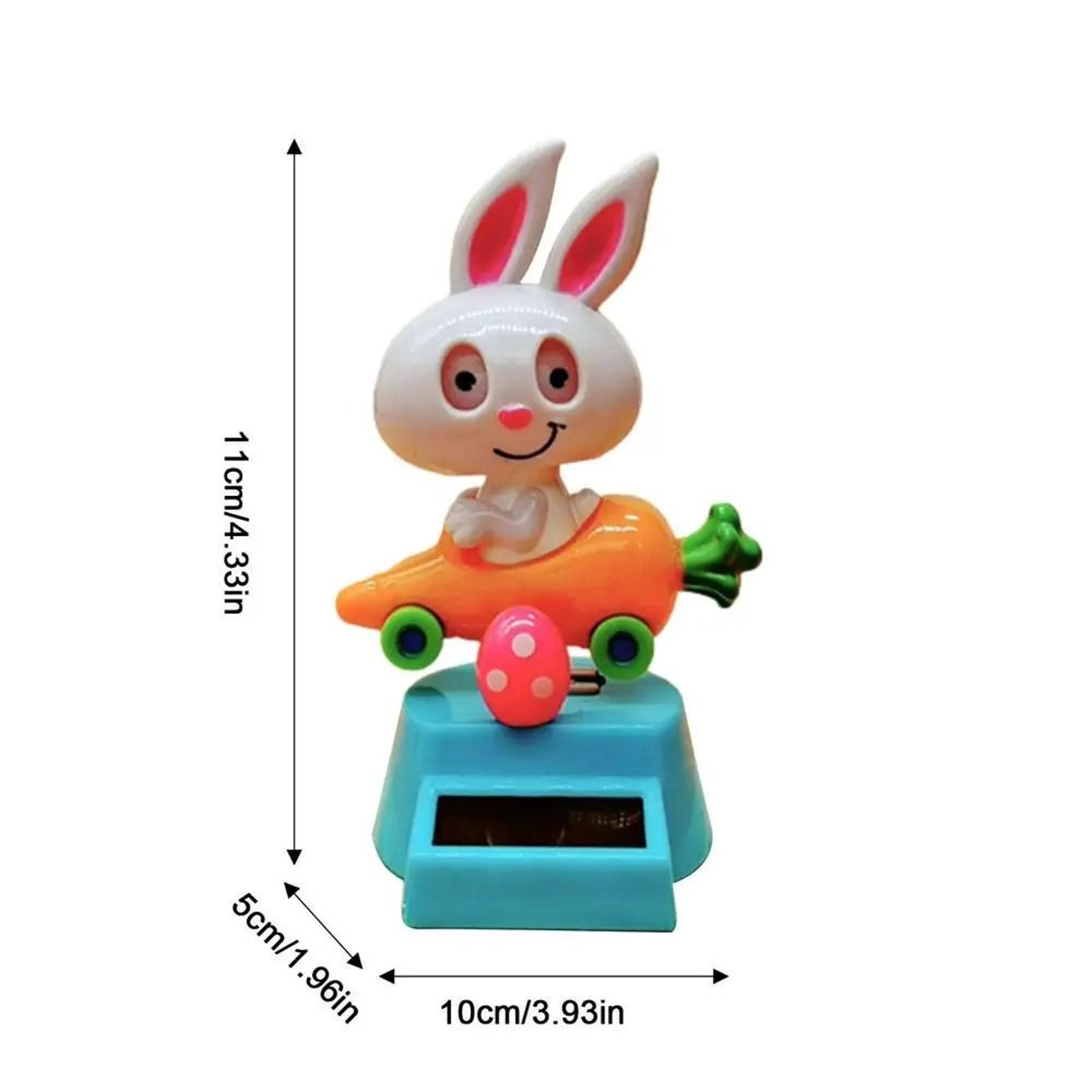 Solar Powered Dancing Rabbit Car Dashboard Decoration Shaking Head Doll Ornaments For Home  Office 8