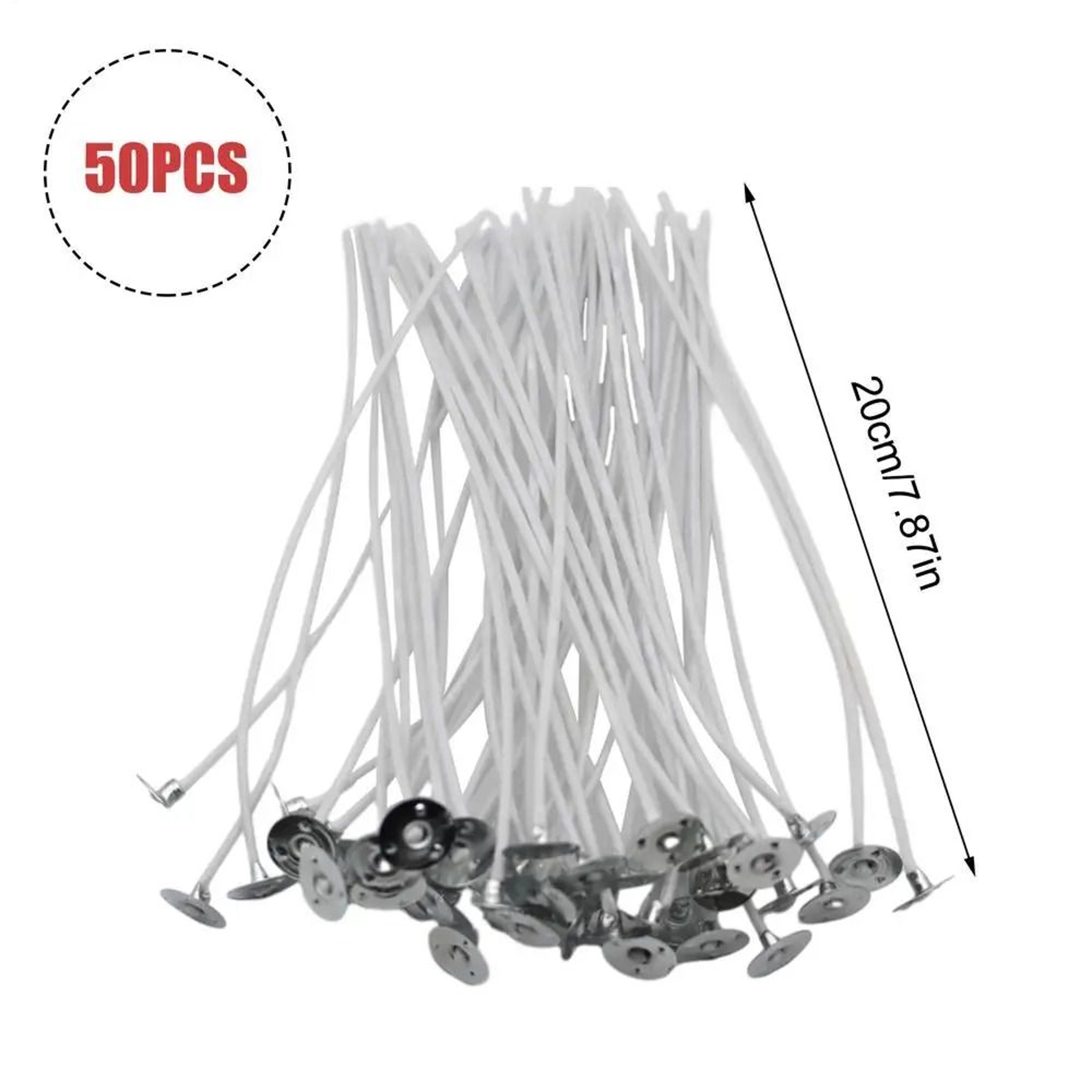 50pcs Set 40Strand Woven Cotton Candle Wicks Soy Wax Core For DIY Candle Making  Kerosene Lamps 810 10