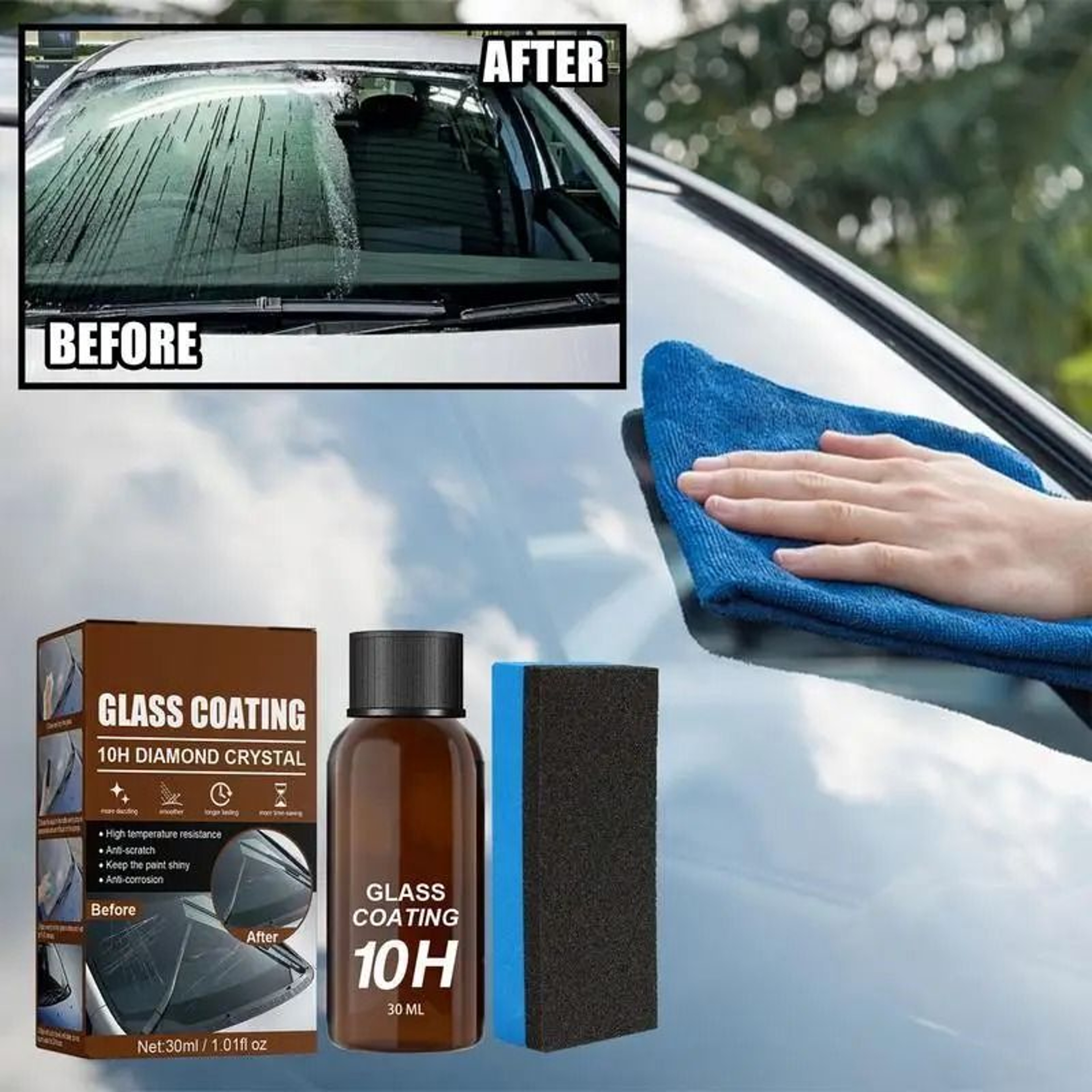 10H Liquid Glass Ceramic Car Coating Waterproof Nano Ceramic Paint Protection  AntiScratch Super Hy 1