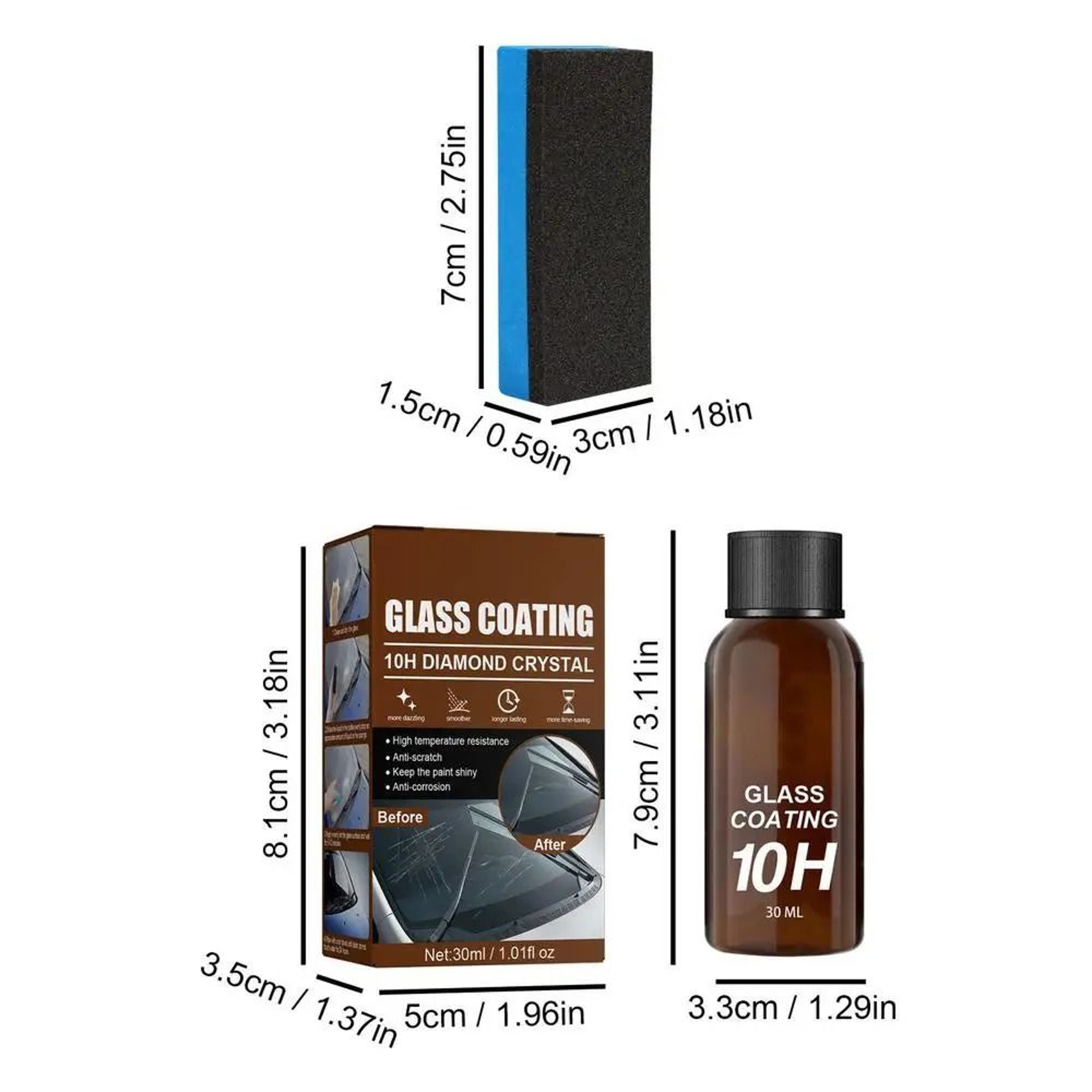 10H Liquid Glass Ceramic Car Coating Waterproof Nano Ceramic Paint Protection  AntiScratch Super Hy 6