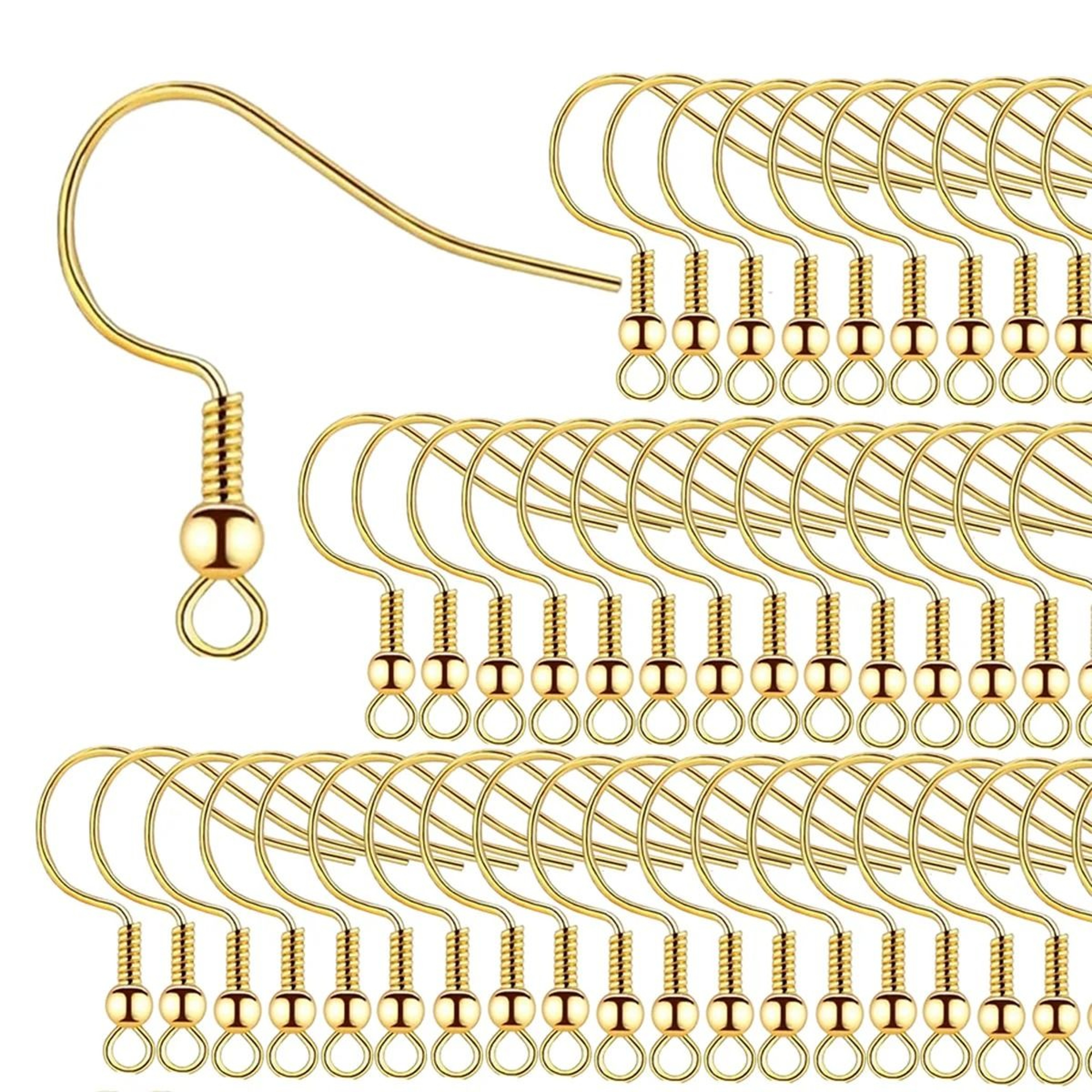 100500pcs Hypoallergenic Stainless Steel Earring Hooks Earwire Clasps Findings For DIY Jewelry Maki 7