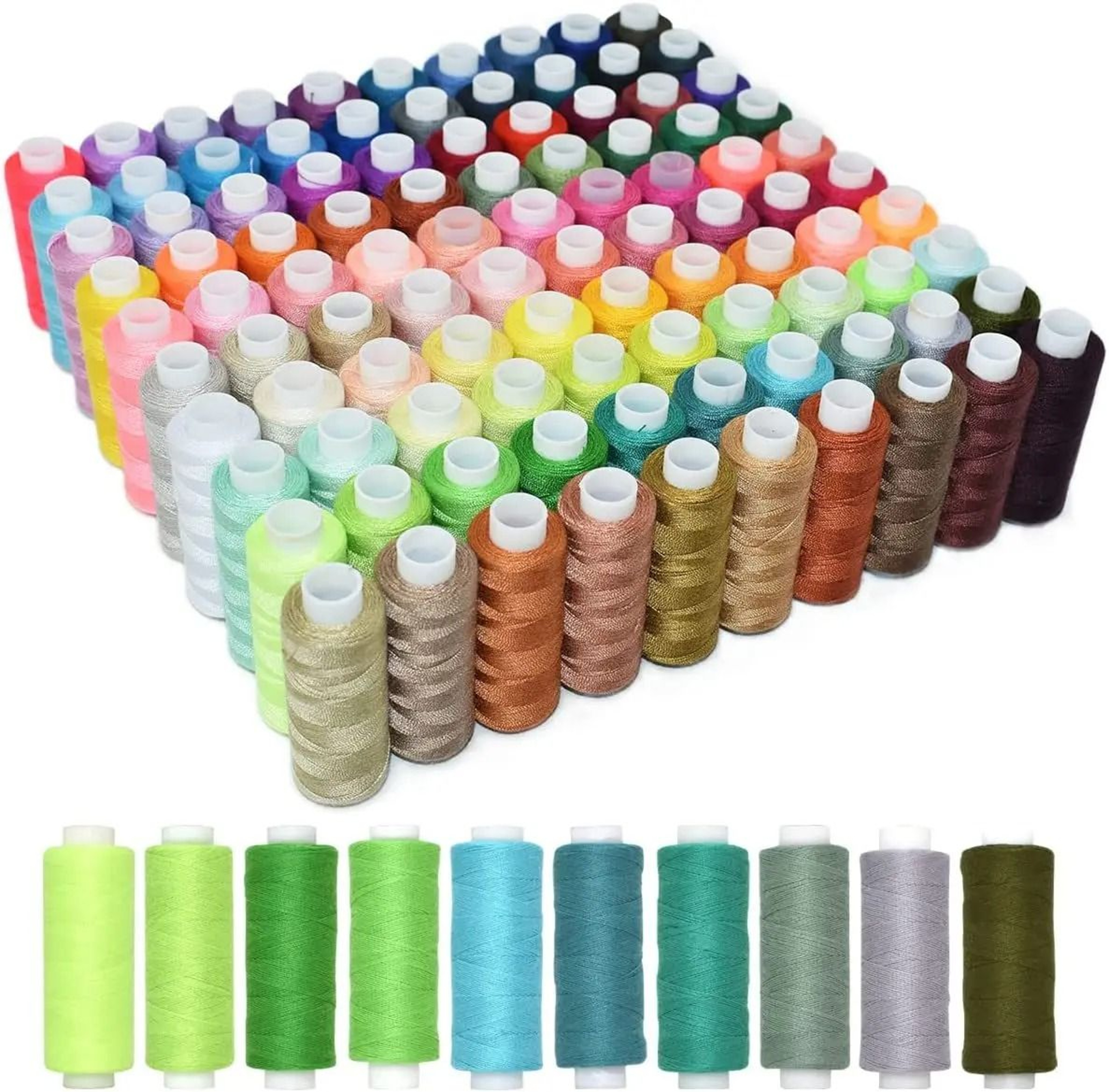 6 ColorsSet Yarn Sewing Thread Spools HighTenacity Polyester Thread Roll For Machine  Hand Embroide 2