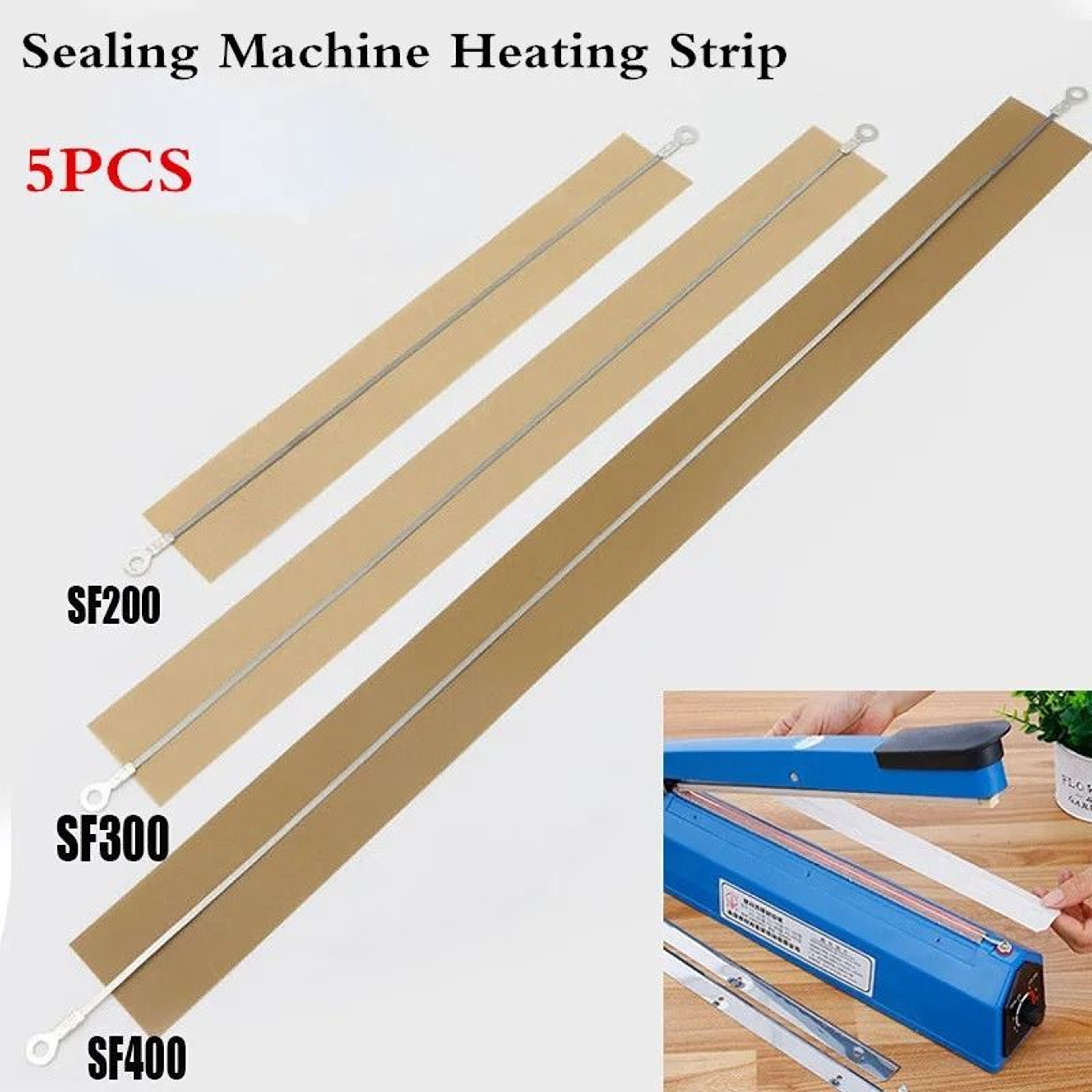 5pcs Impulse Sealer Heating Wire Element Strips For Plastic Bag Sealing Machine 200300400mm 0