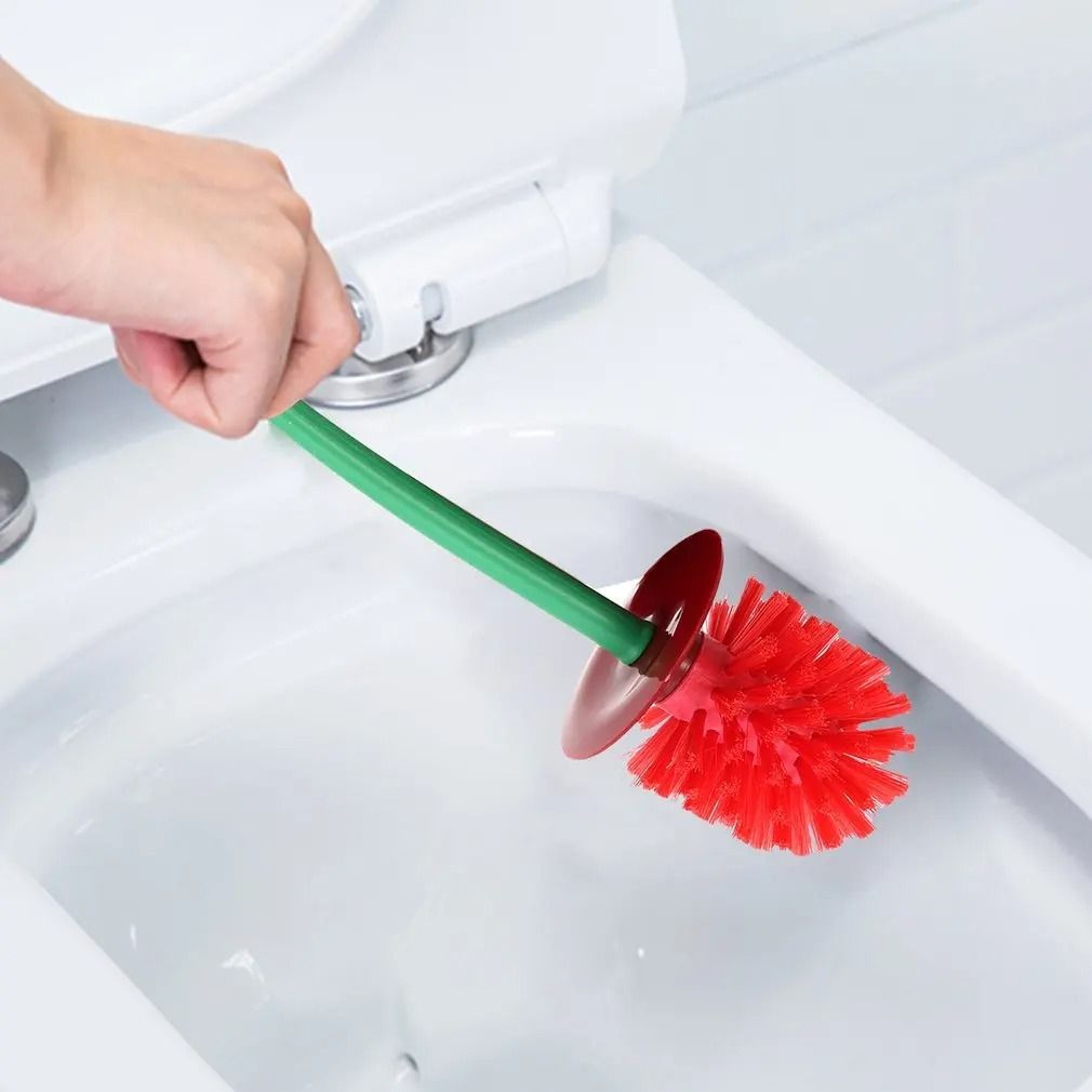 Creative Cherry Shape Toilet Brush And Holder Set Decorative Bowl Scrubber For Bathroom 4