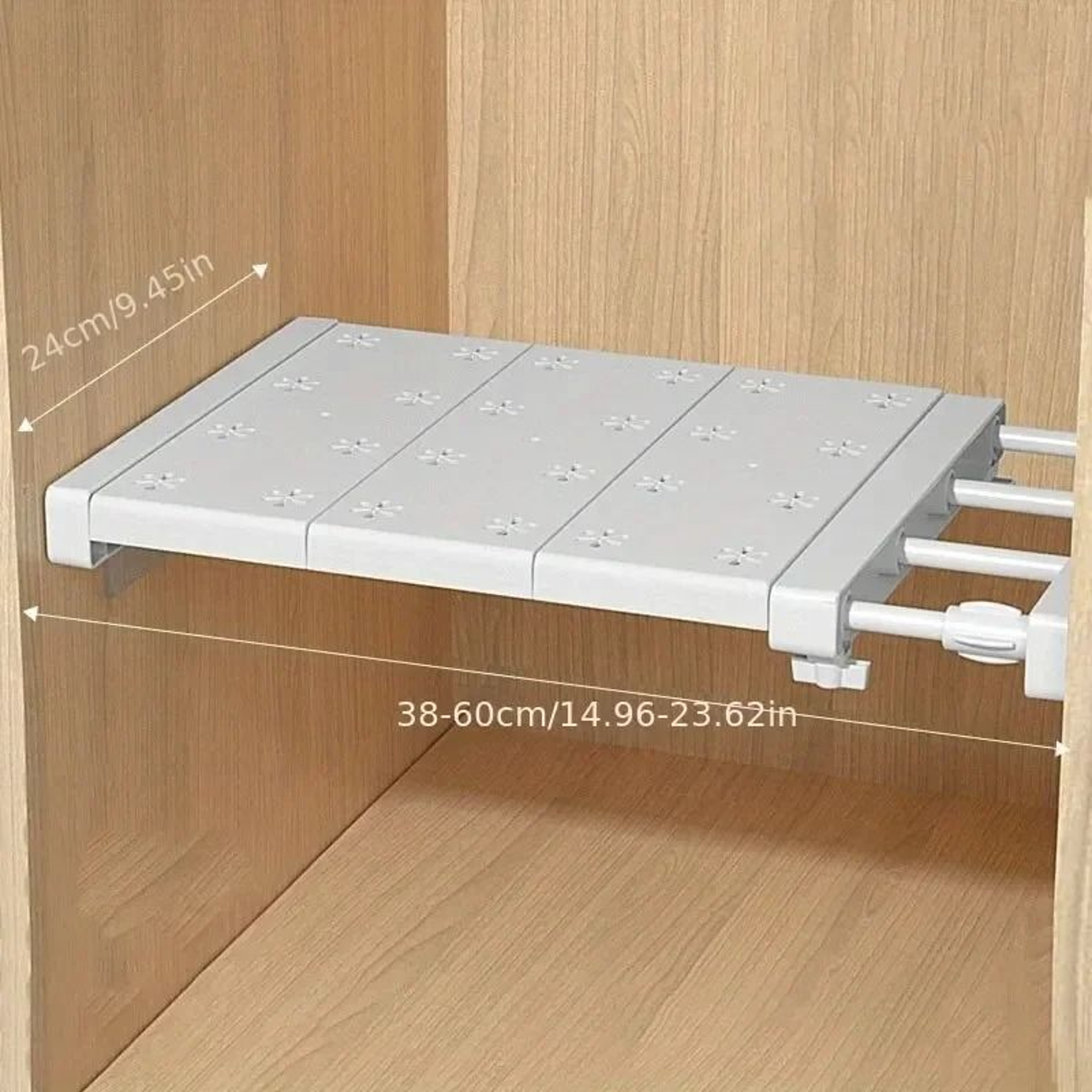 Expandable PunchFree Retractable Layer Shelf Board For Wardrobe Closet Kitchen Cabinet  Bathroom St 5