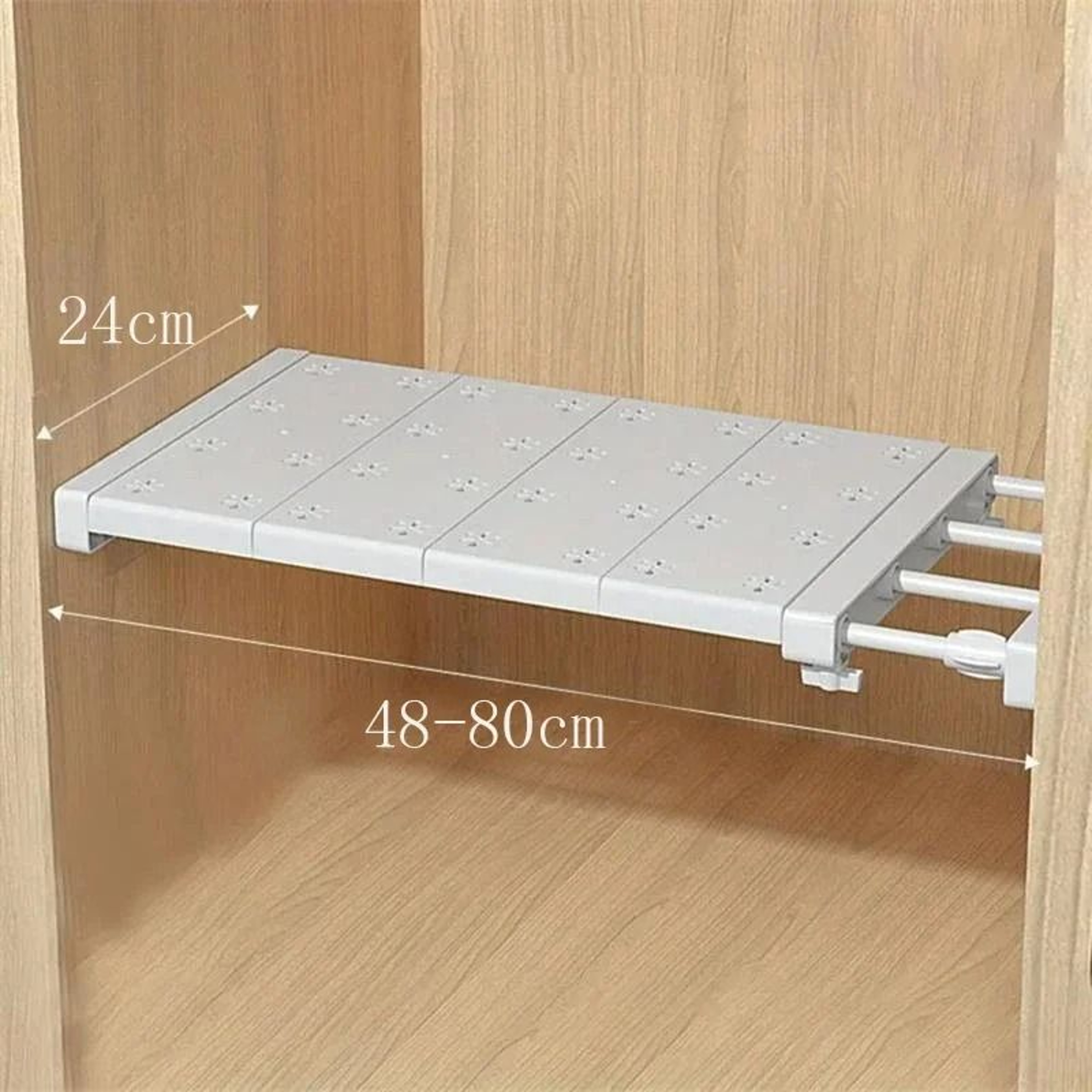 Expandable PunchFree Retractable Layer Shelf Board For Wardrobe Closet Kitchen Cabinet  Bathroom St 7