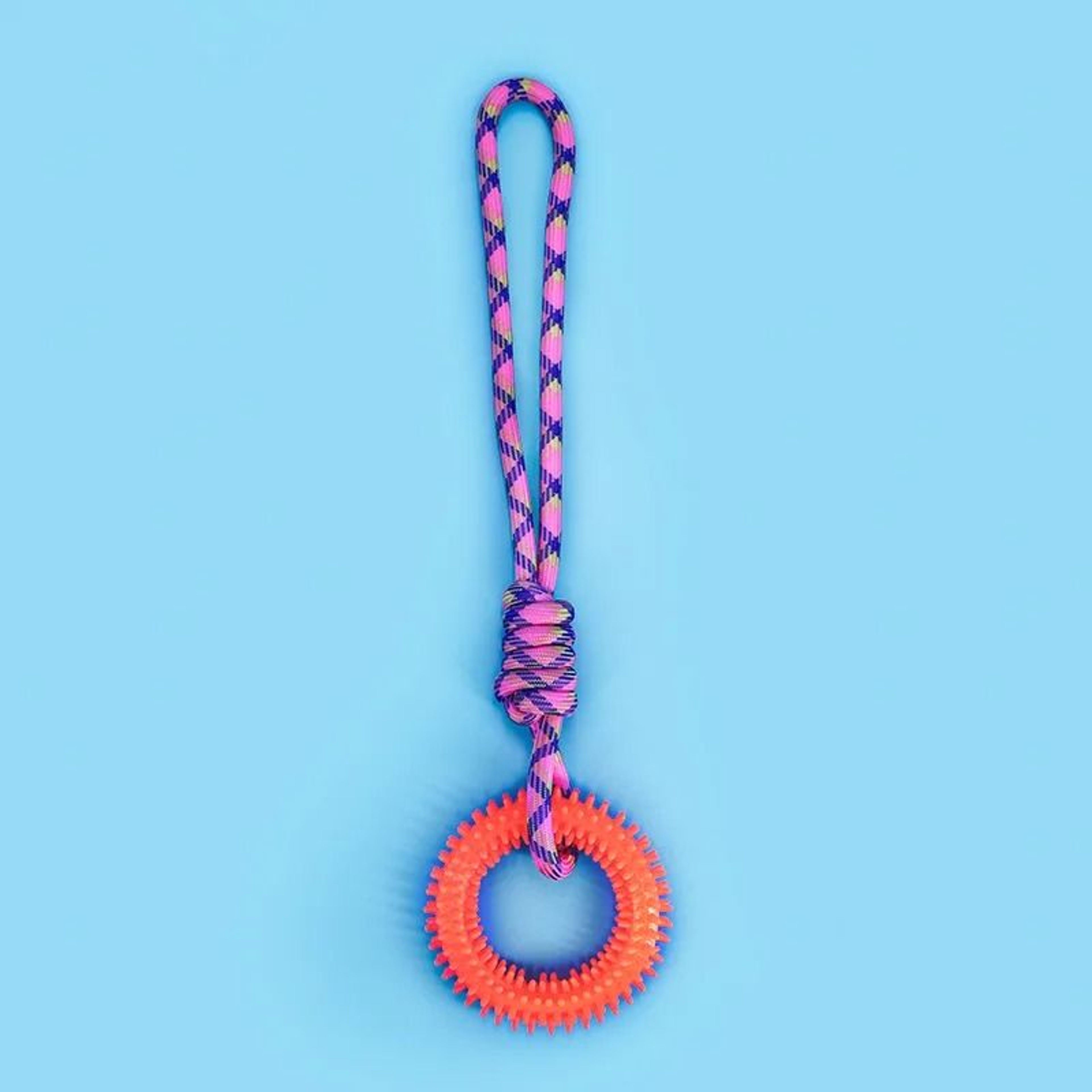 Supet Interactive Spiked Toy Ring For Dogs Rubber Teeth Cleaning  Training Ring Pet Supplies 7