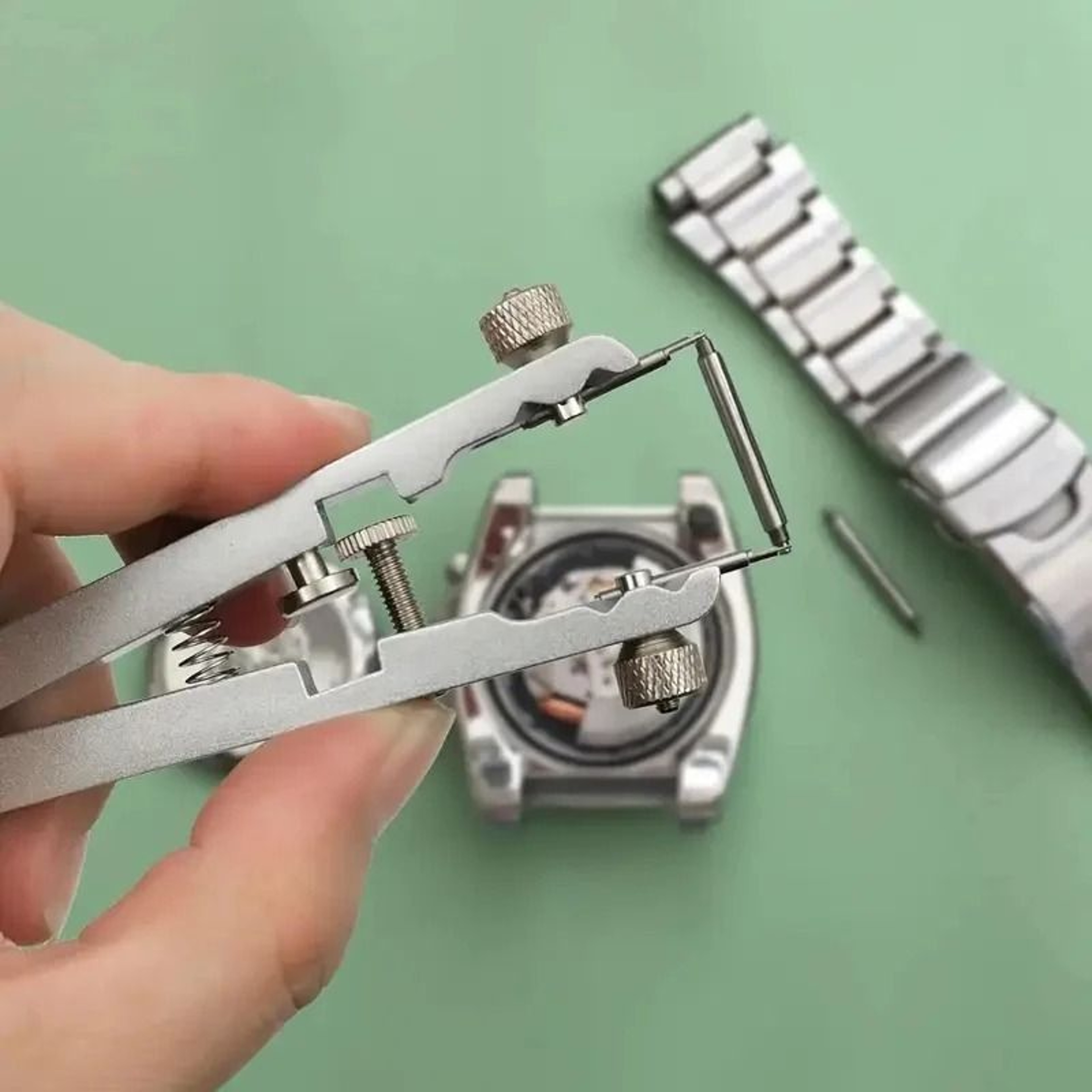 Watch Spring Bar Plier Tool Kit Spring Bar Tweezer Repair Set For Wristband Removal  Strap Replacem 5