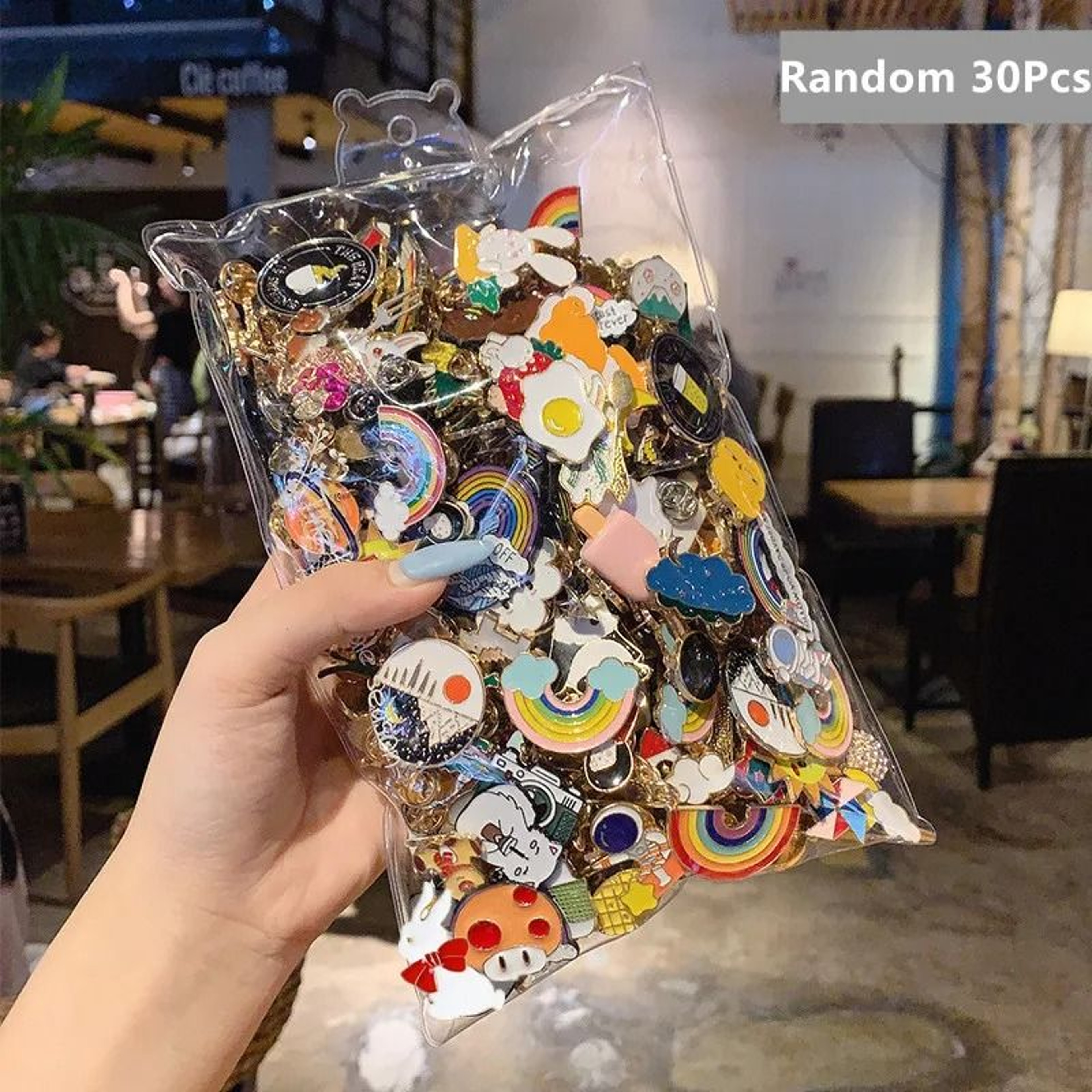 10100Pcs Cute Animal  Plant Enamel Pins Set Random Metal Badges For Backpacks Clothing  Hats 7