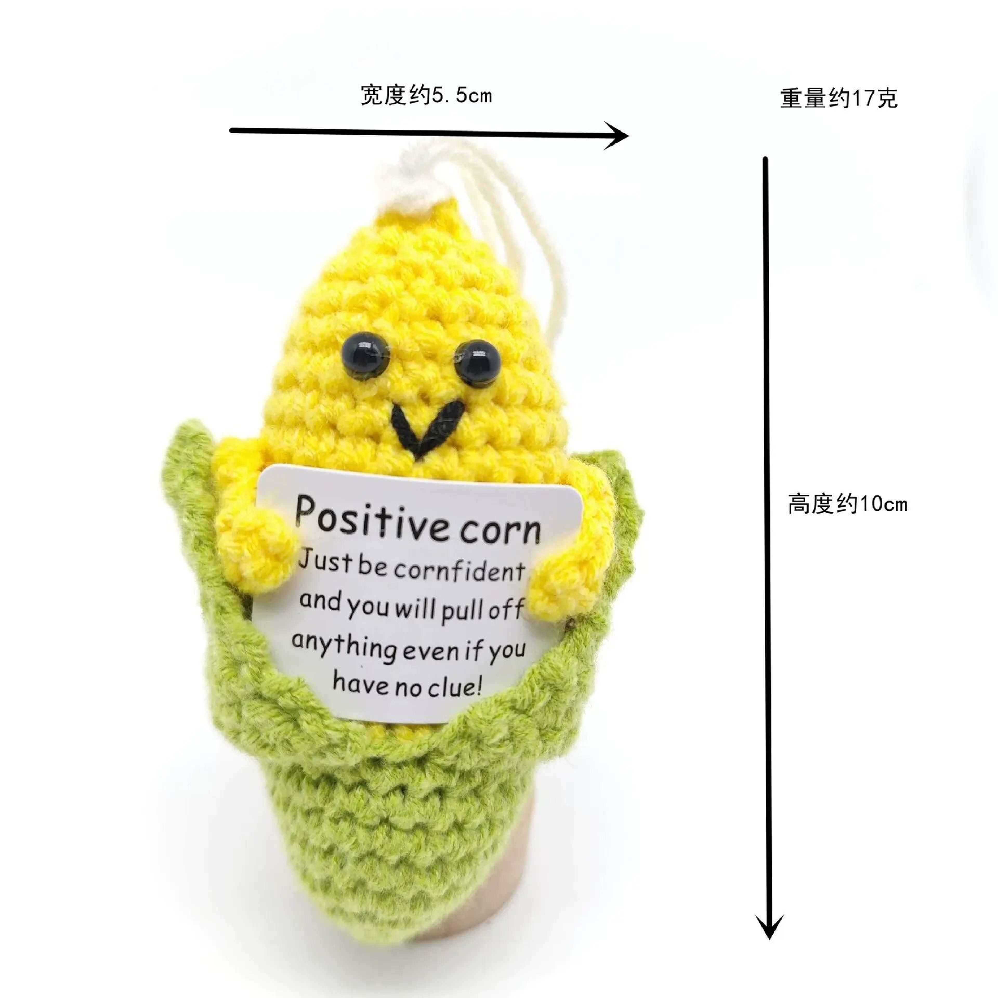 Positive Energy Potato Hug Pocket Mini Handmade Knitted Wool Doll With Encouragement Card  Gift Box 11