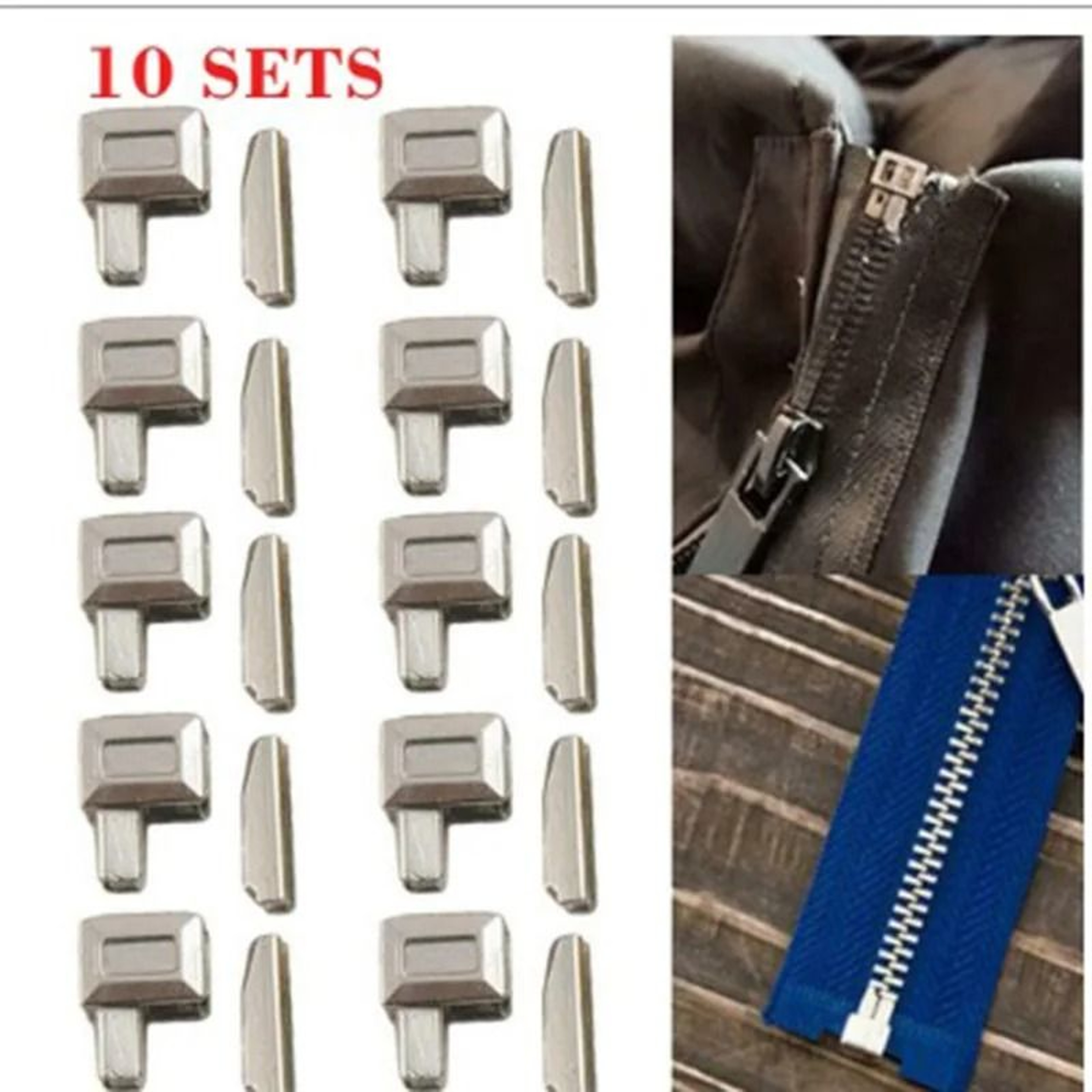 197Piece Zipper Repair Kit With Replacement Pullers Stops  HeavyDuty Install Pliers Tool 6