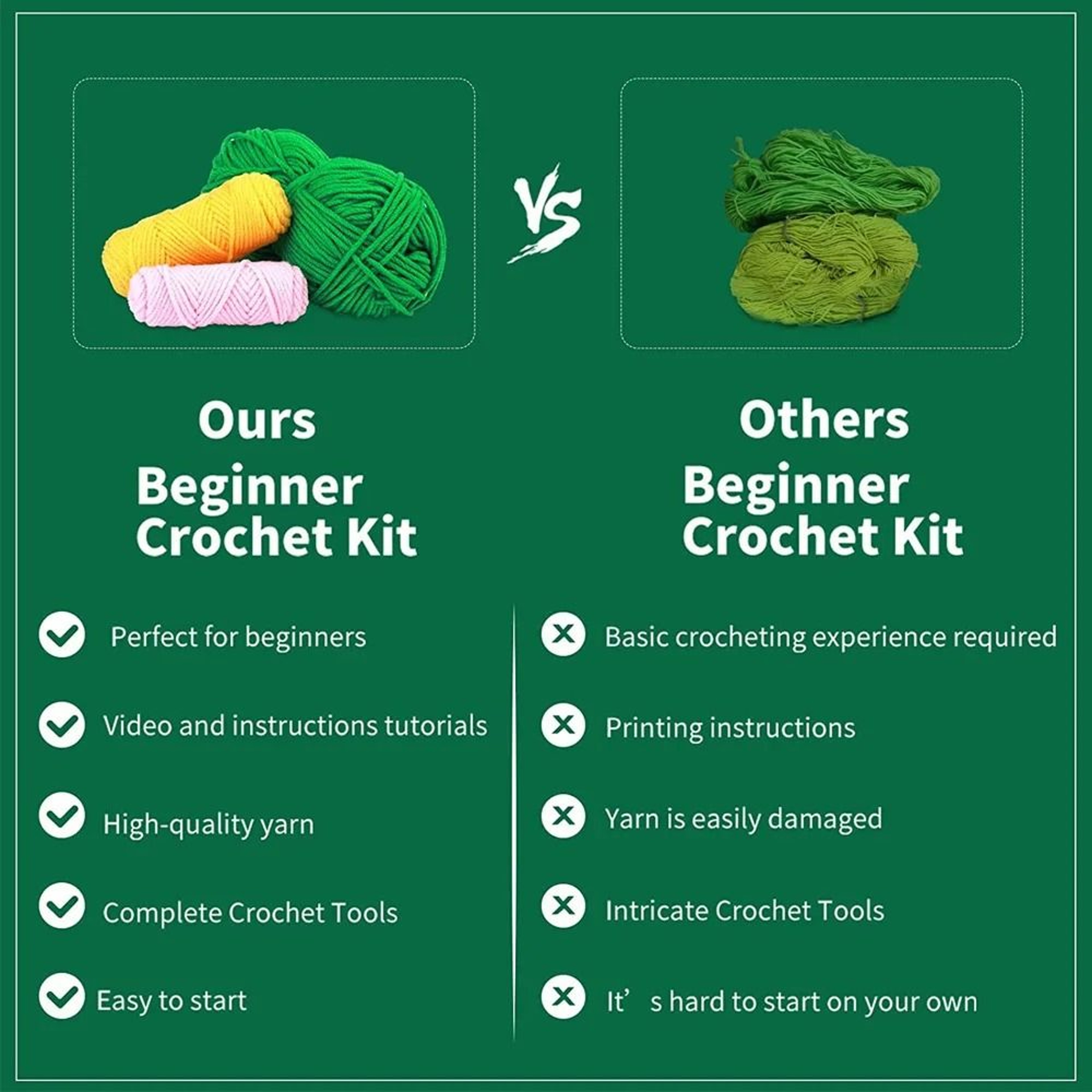 Crochet Animal Kit For Beginners With StepbyStep Video Tutorials  Complete DIY Knitting Tools Set 3