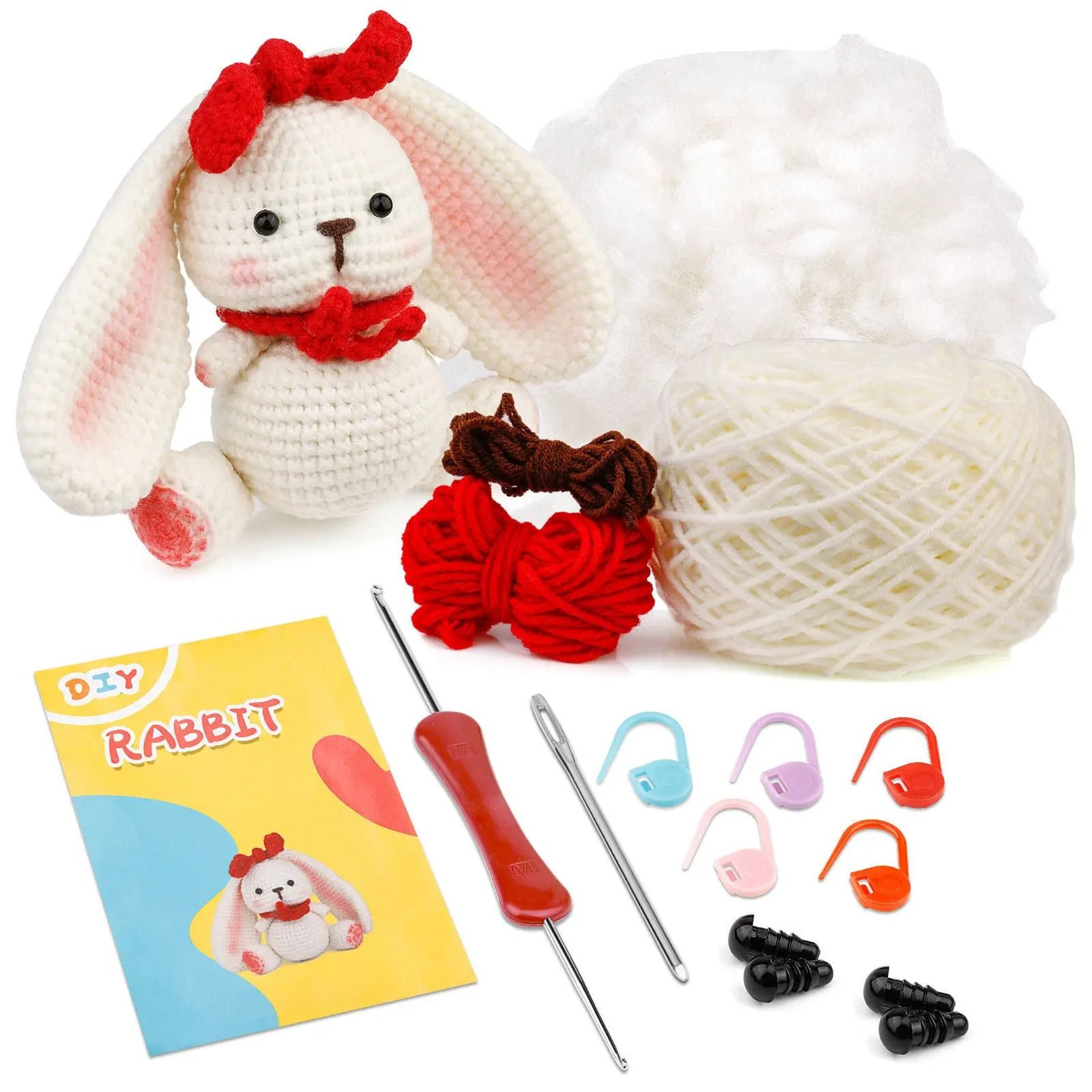 Crochet Animal Kit For Beginners With StepbyStep Video Tutorials  Complete DIY Knitting Tools Set 18