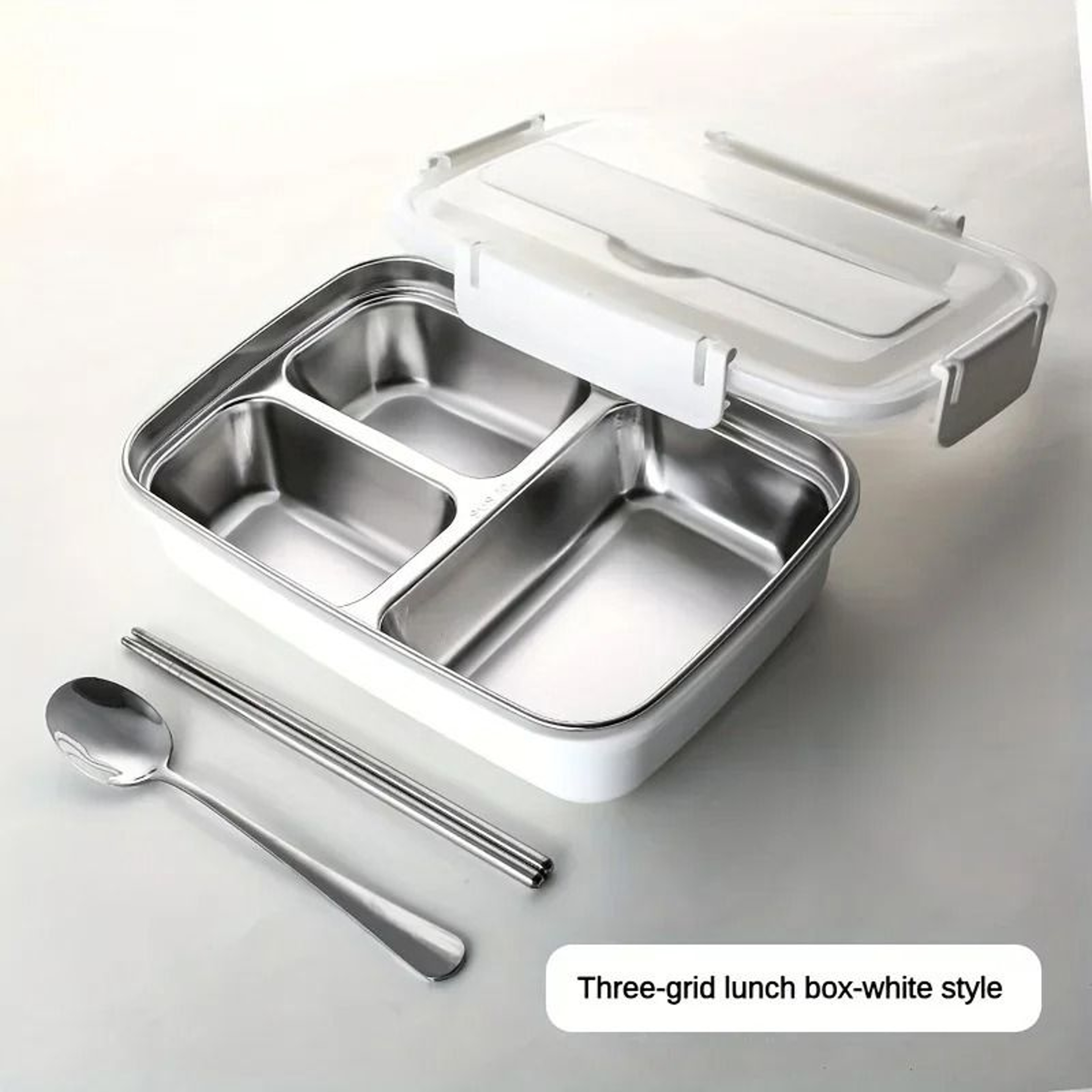 LeakProof Stainless Steel Lunch Box Bento Container With 34 Compartments For Students  Office Worke 9