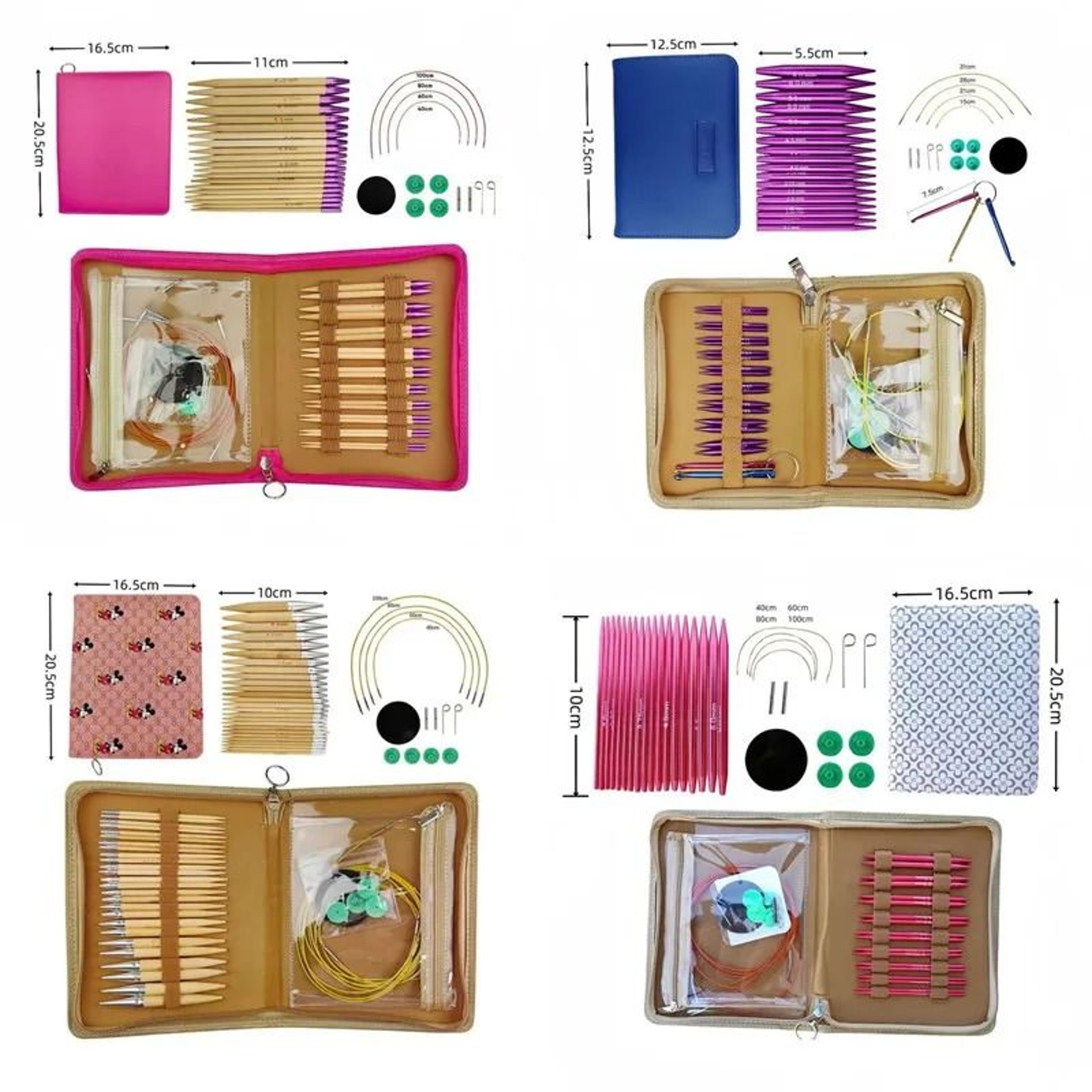 Removable Ebony Wood Knitting Needle Set With Interchangeable Cables  Crochet Hooks For DIY Craftin 0