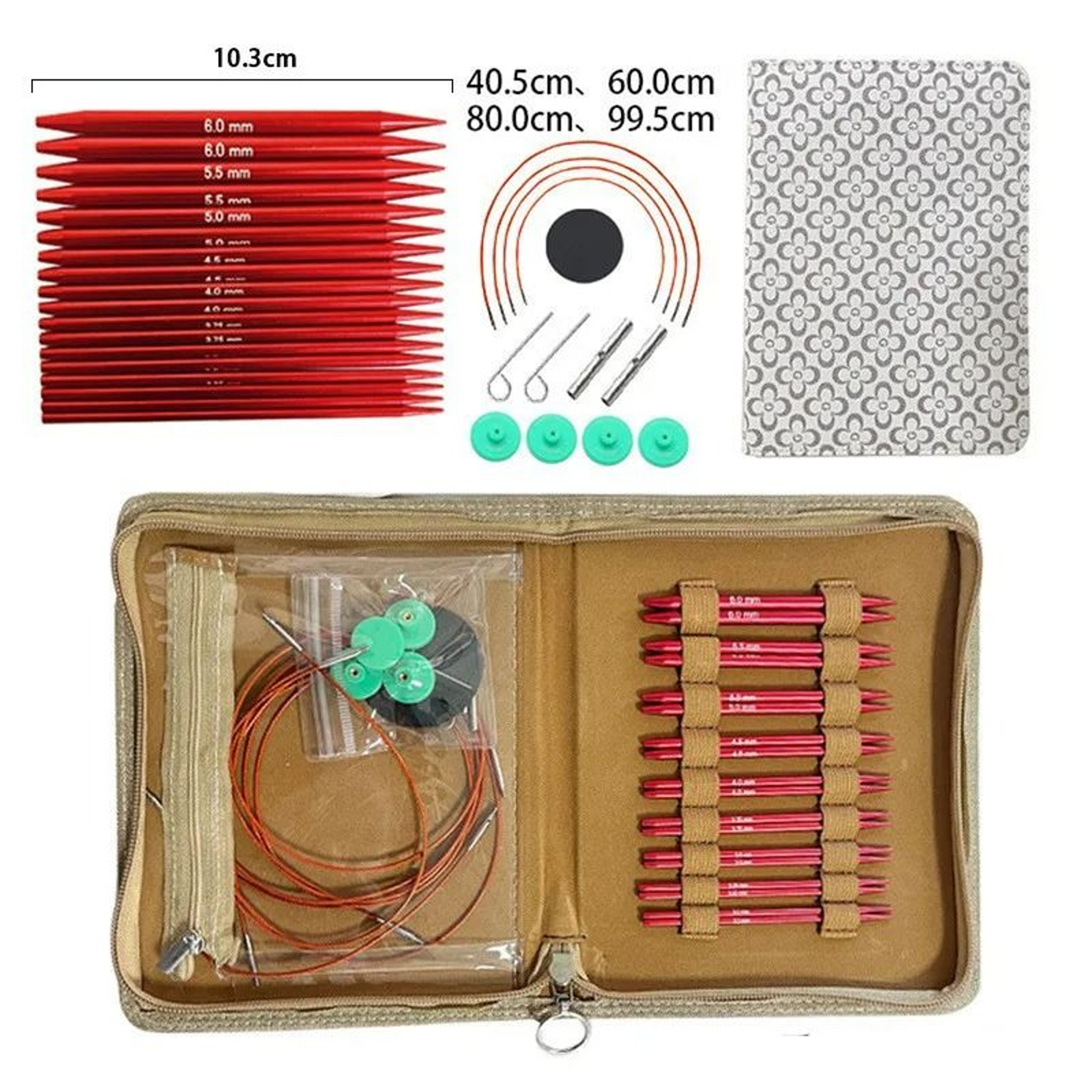 Removable Ebony Wood Knitting Needle Set With Interchangeable Cables  Crochet Hooks For DIY Craftin 14
