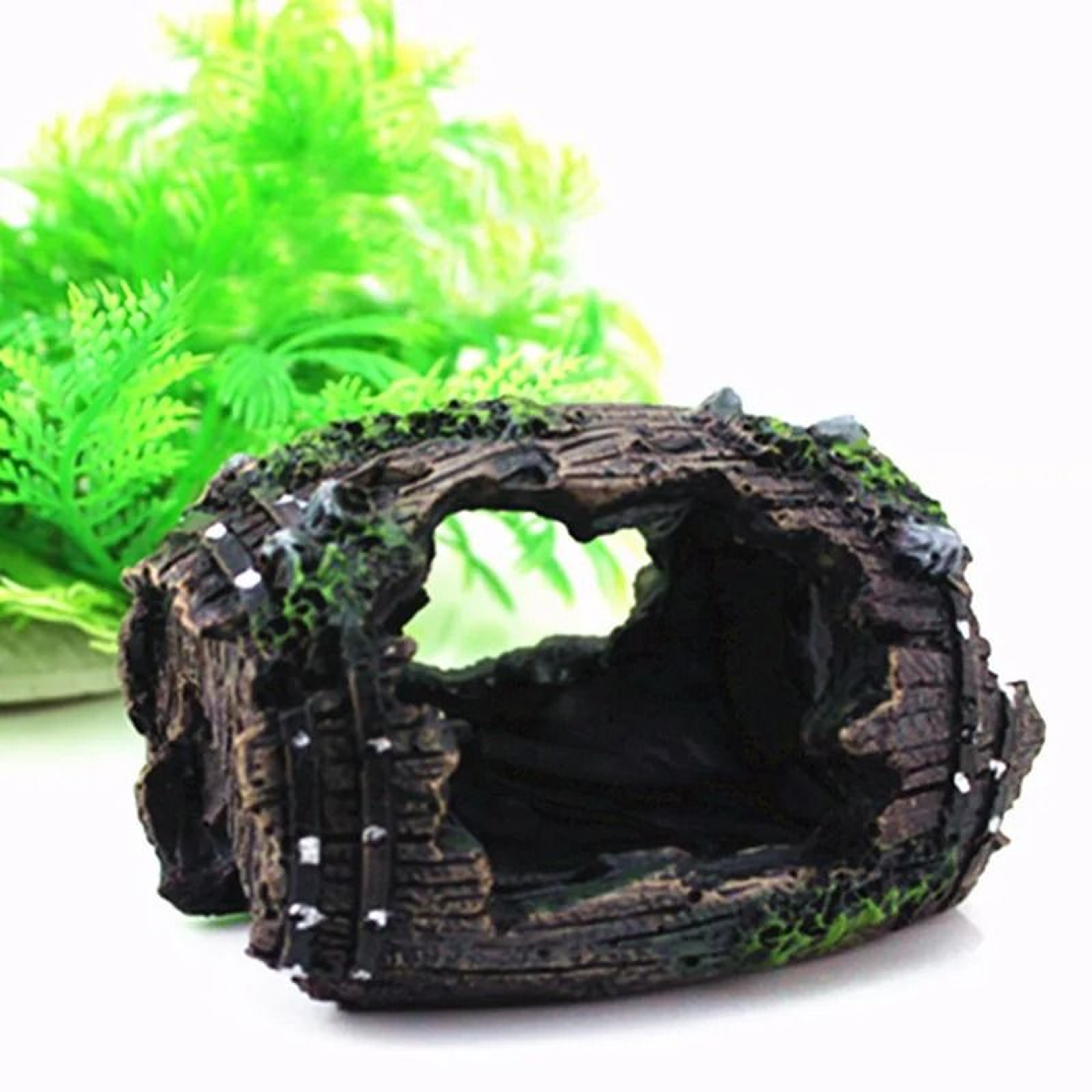 Aquarium Artificial Barrel Cave Resin Ornament Landscaping Background Decoration For Fish Tank 6