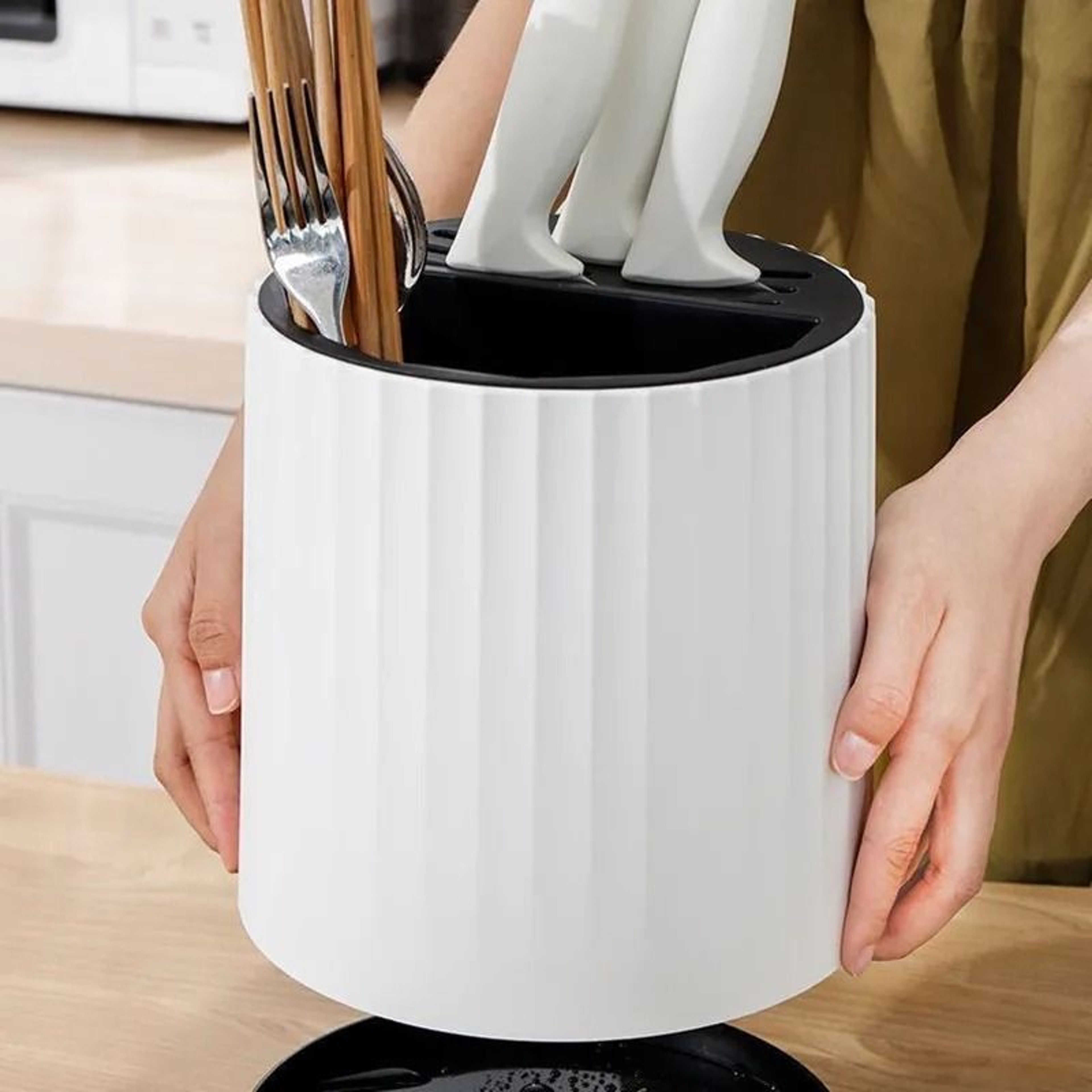 Cutlery Drain Rack Organizer MultiFunctional Spoon Fork  Chopstick Storage Holder Box 3