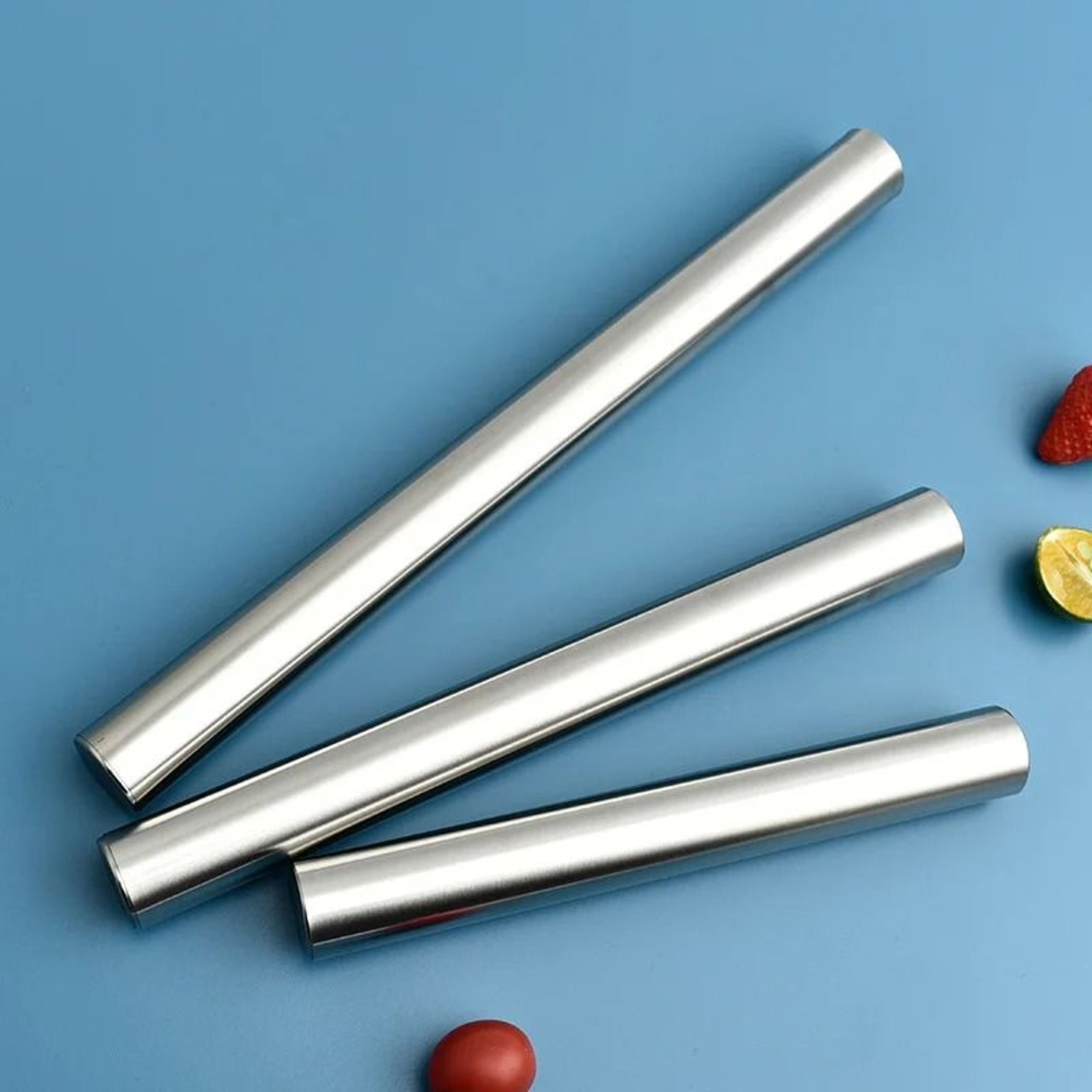 Stainless Steel Rolling Pin  Dough Roller For Baking Pastry Pizza  Cookies 1