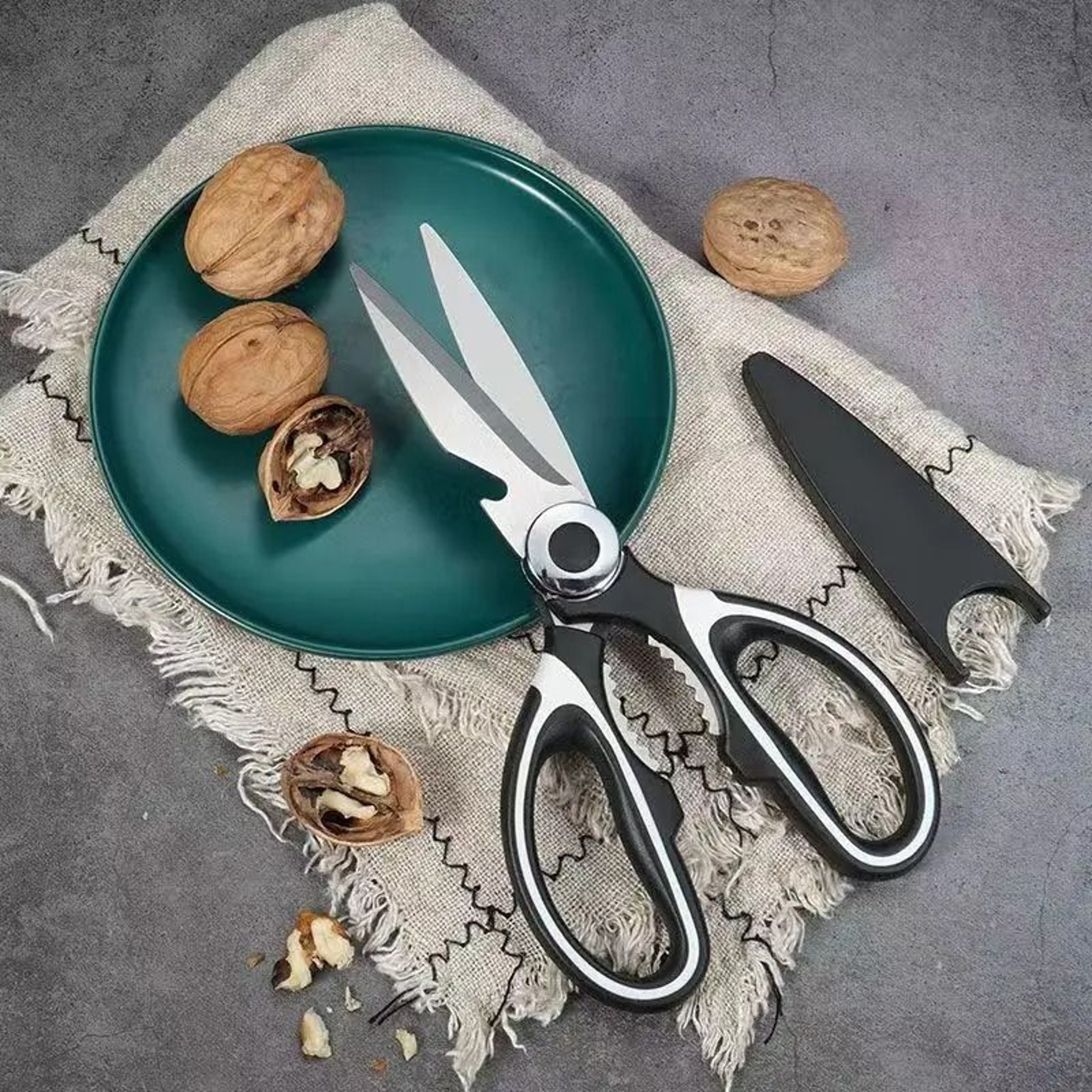 Multifunctional Stainless Steel Kitchen Scissors For Fish Vegetables  Poultry Bones 6