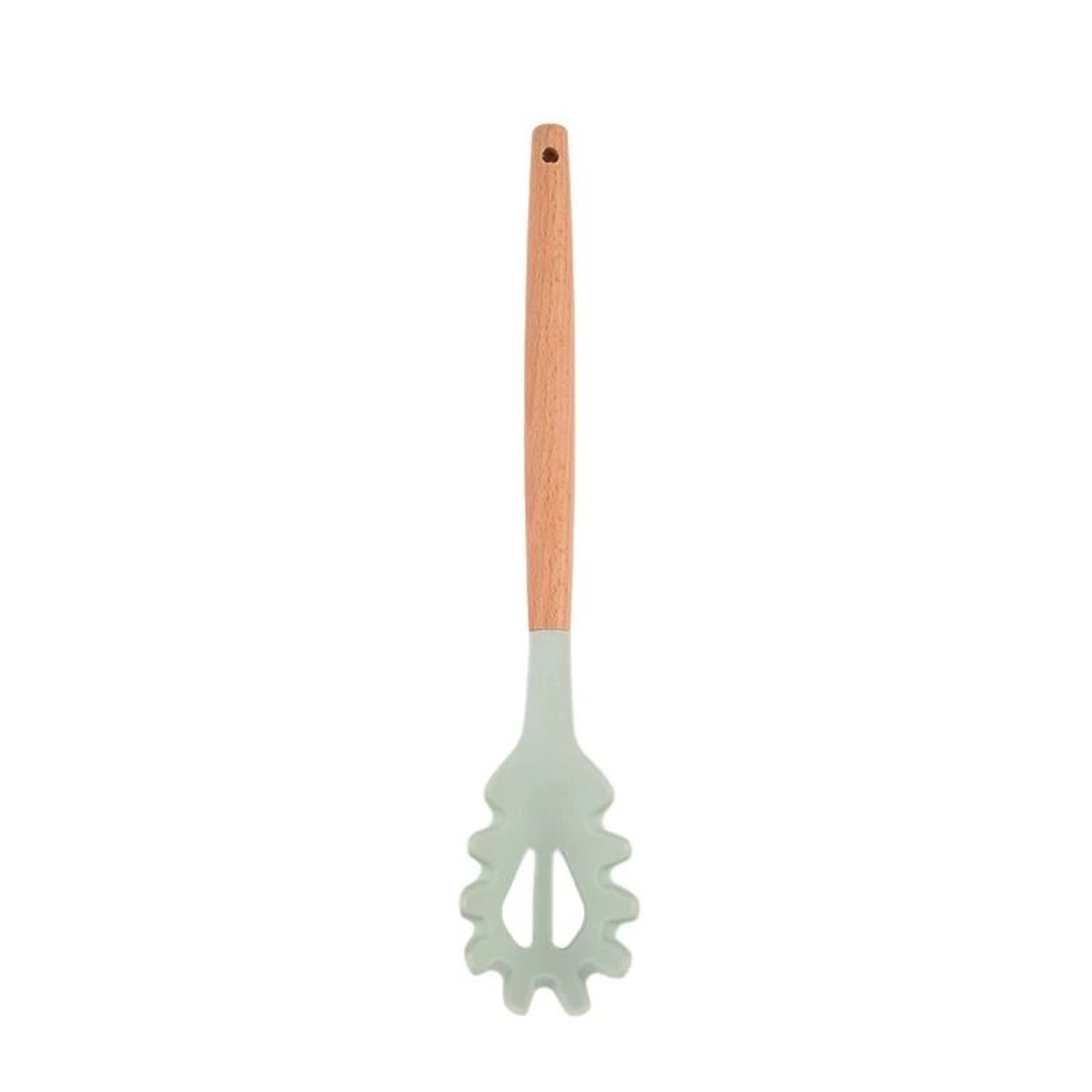 HeatResistant Silicone Noodle Scoop  Spaghetti Serving Fork With Strainer Slots 11