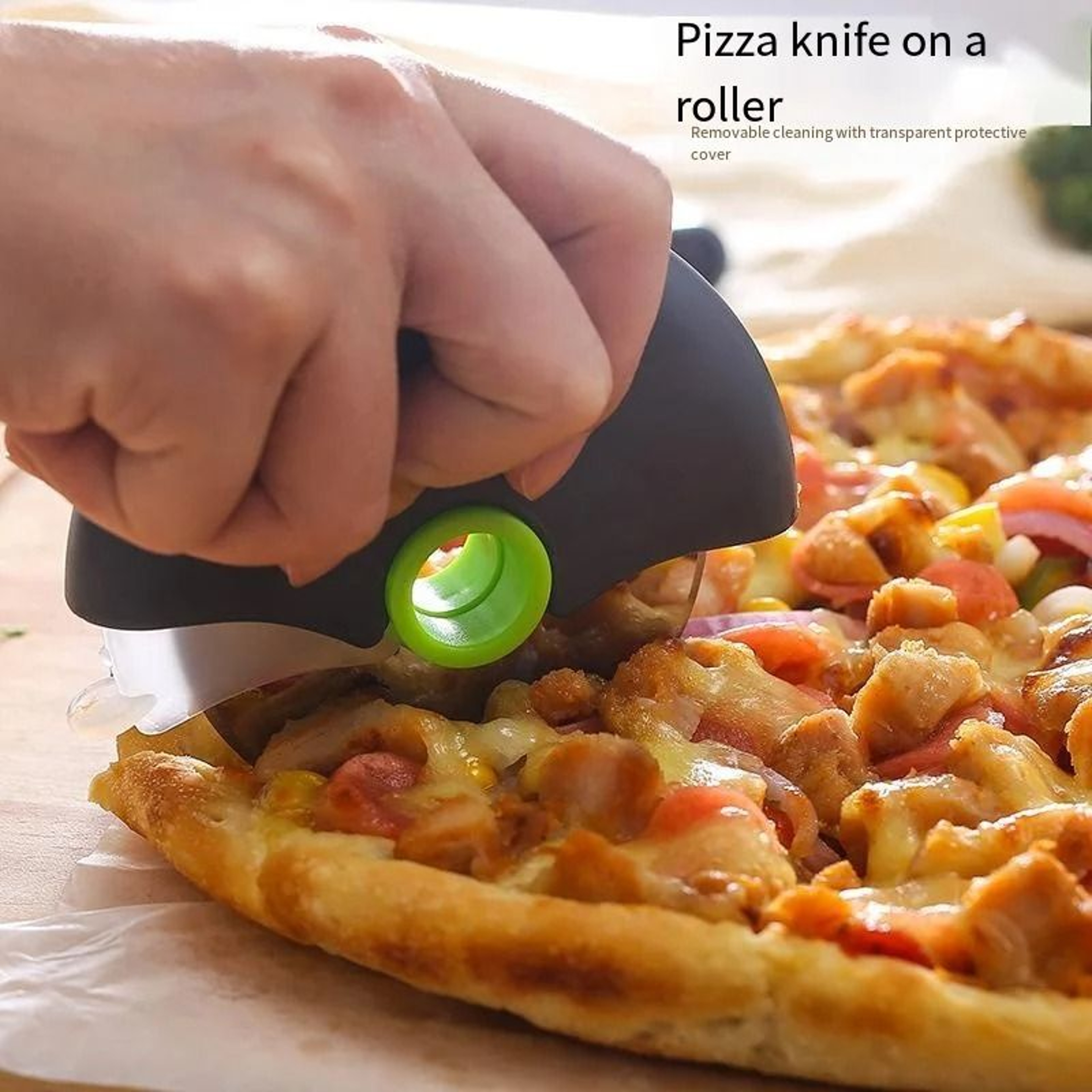 Stainless Steel MultiPurpose Roller Cutter For Pizza Cake Dough  Pastry 0