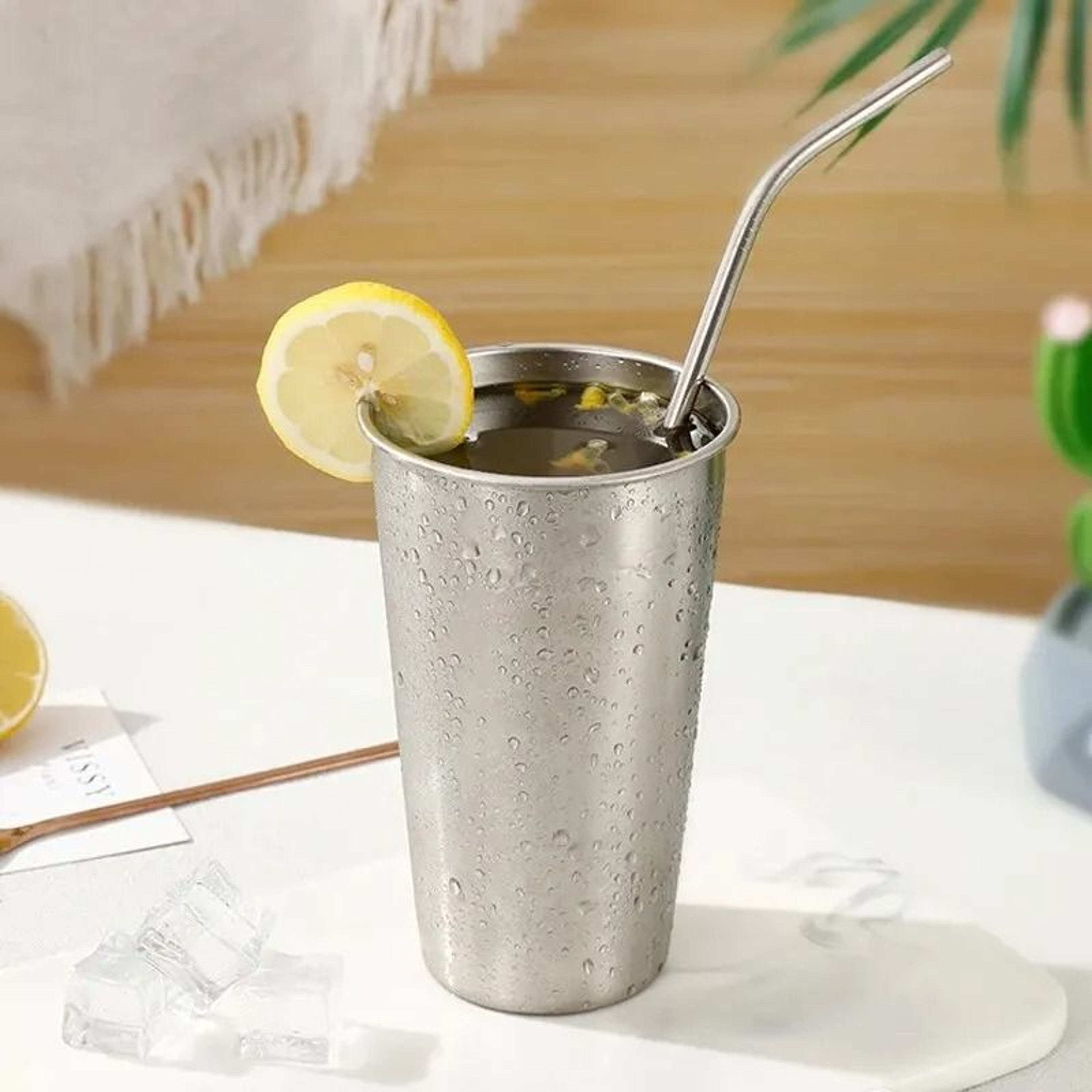 SingleLayer Stainless Steel Outdoor Camping Beer  Coffee Cup With Rolled Rim 0