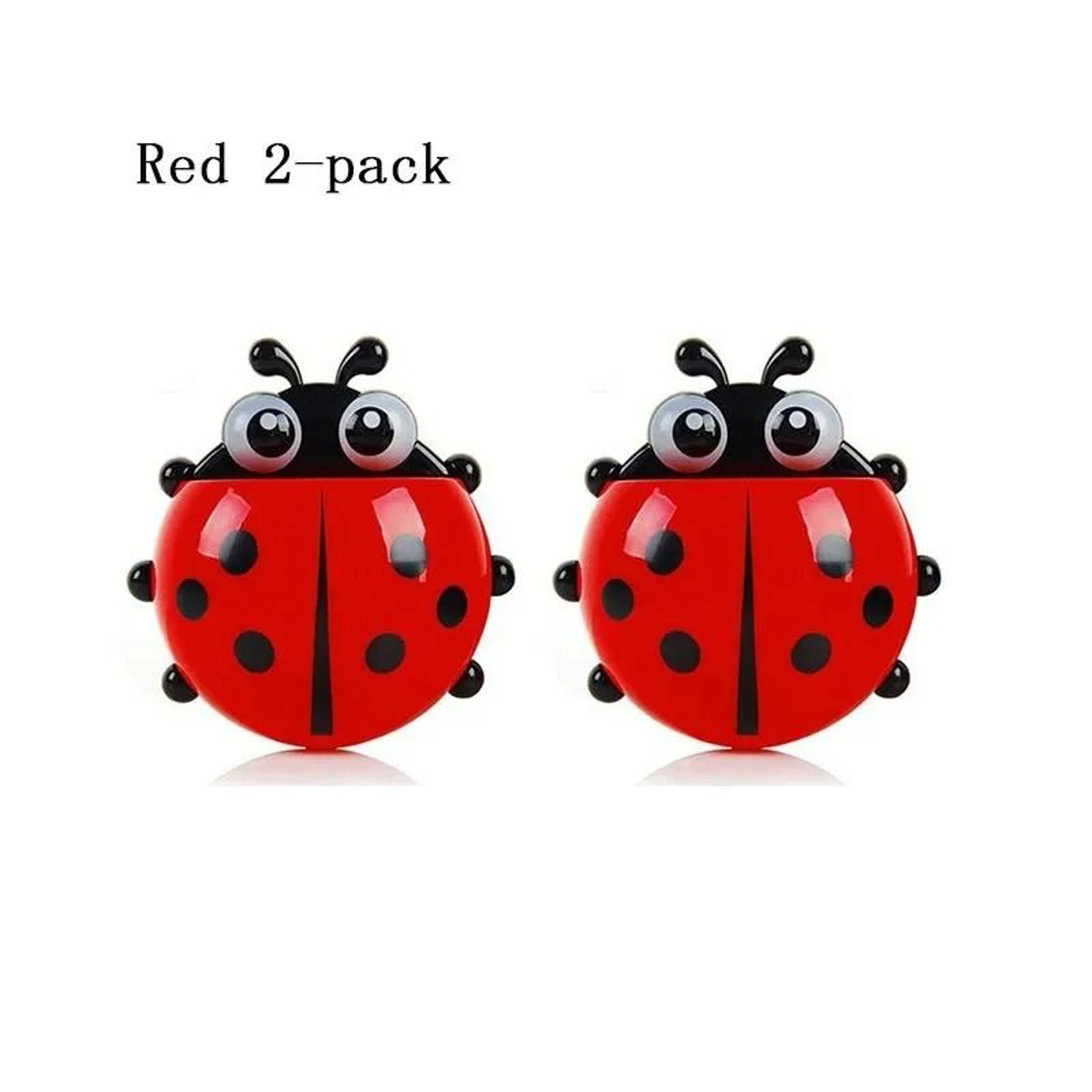 2Piece Cute Ladybug Suction Cup Toothbrush Holder  NoPunching Bathroom Shelf 6
