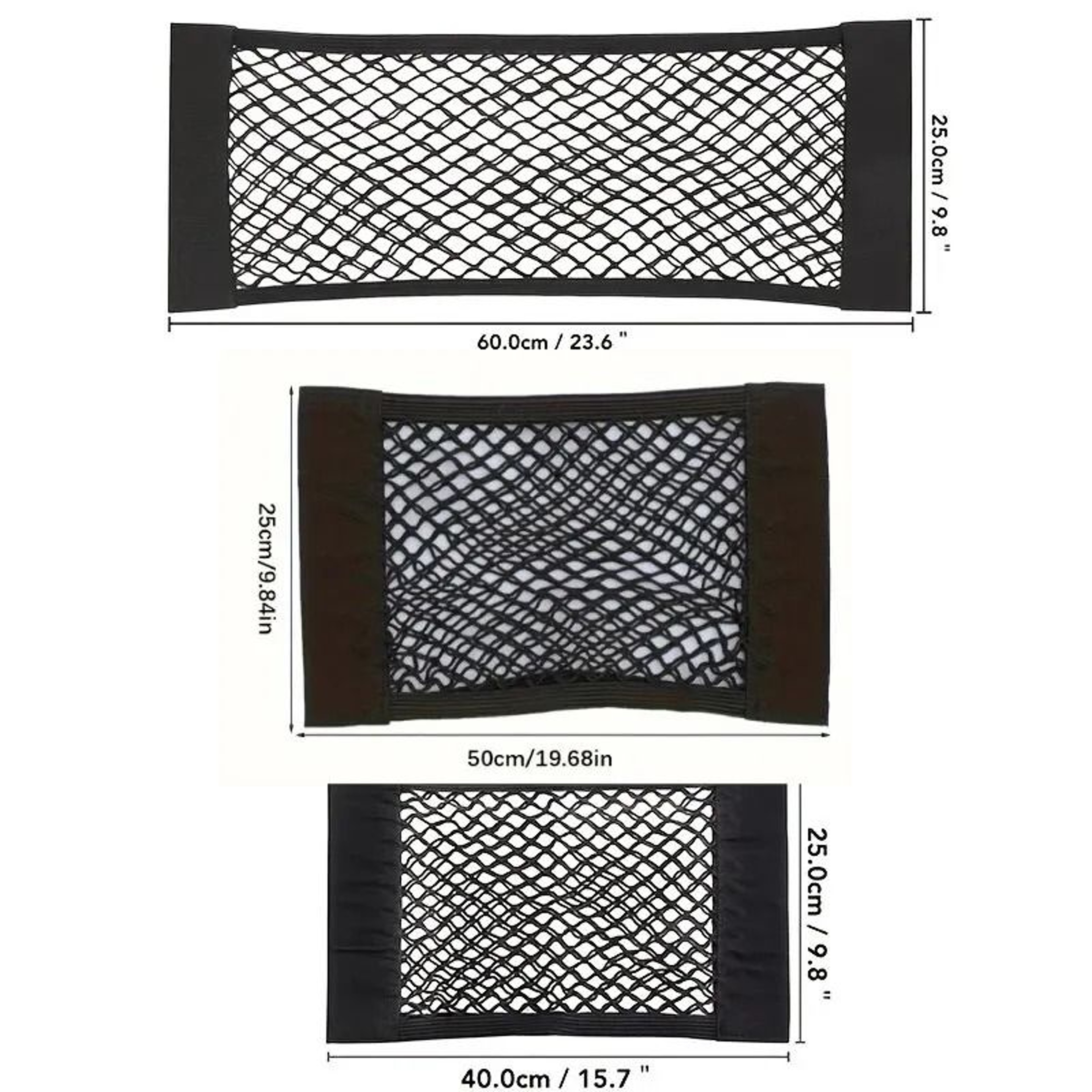 Universal Double-Mesh Car Trunk Storage Net & Built-in Fire Extinguisher Organizer – view 2