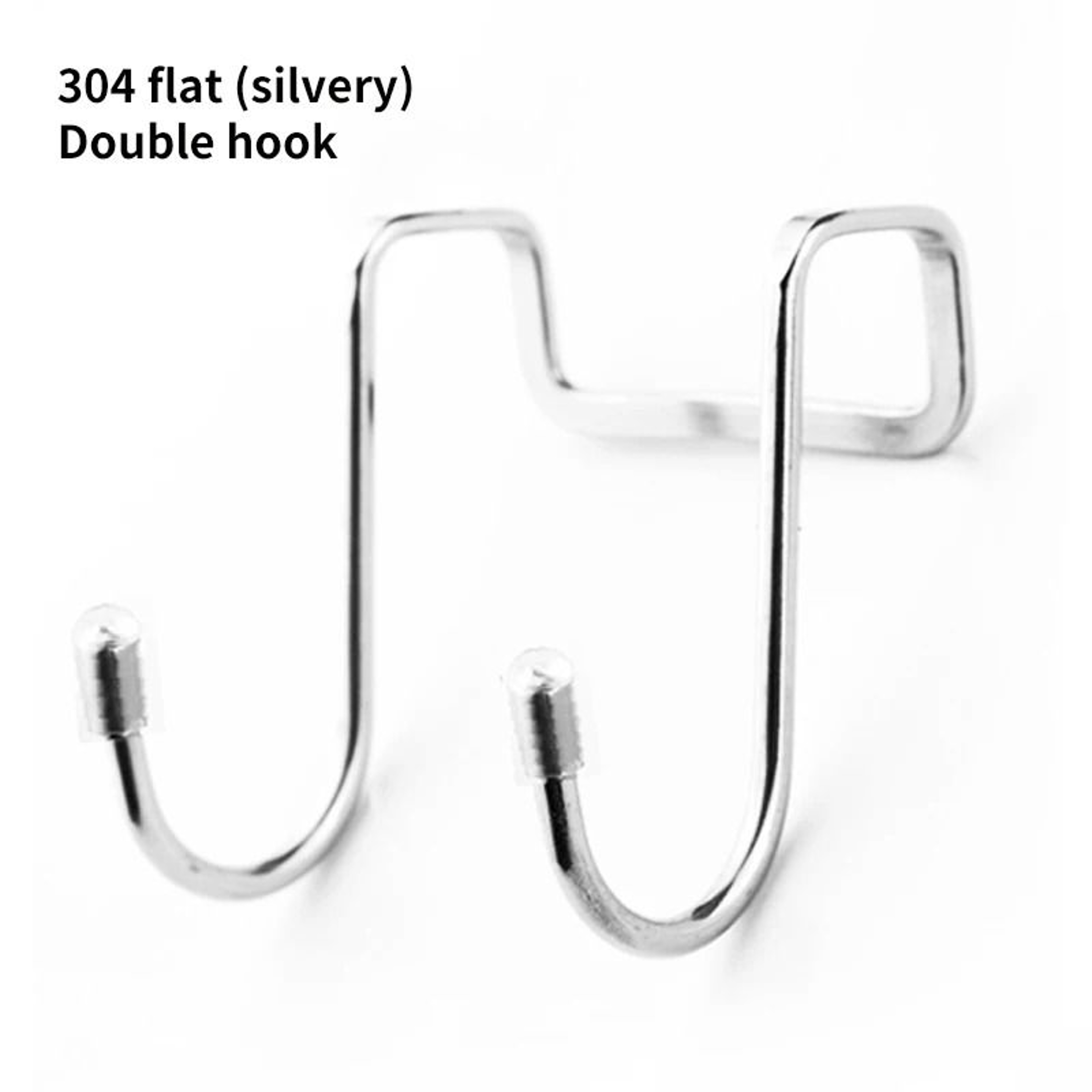 HeavyDuty Stainless Steel Double SHook OverDoor Storage Hanger 7