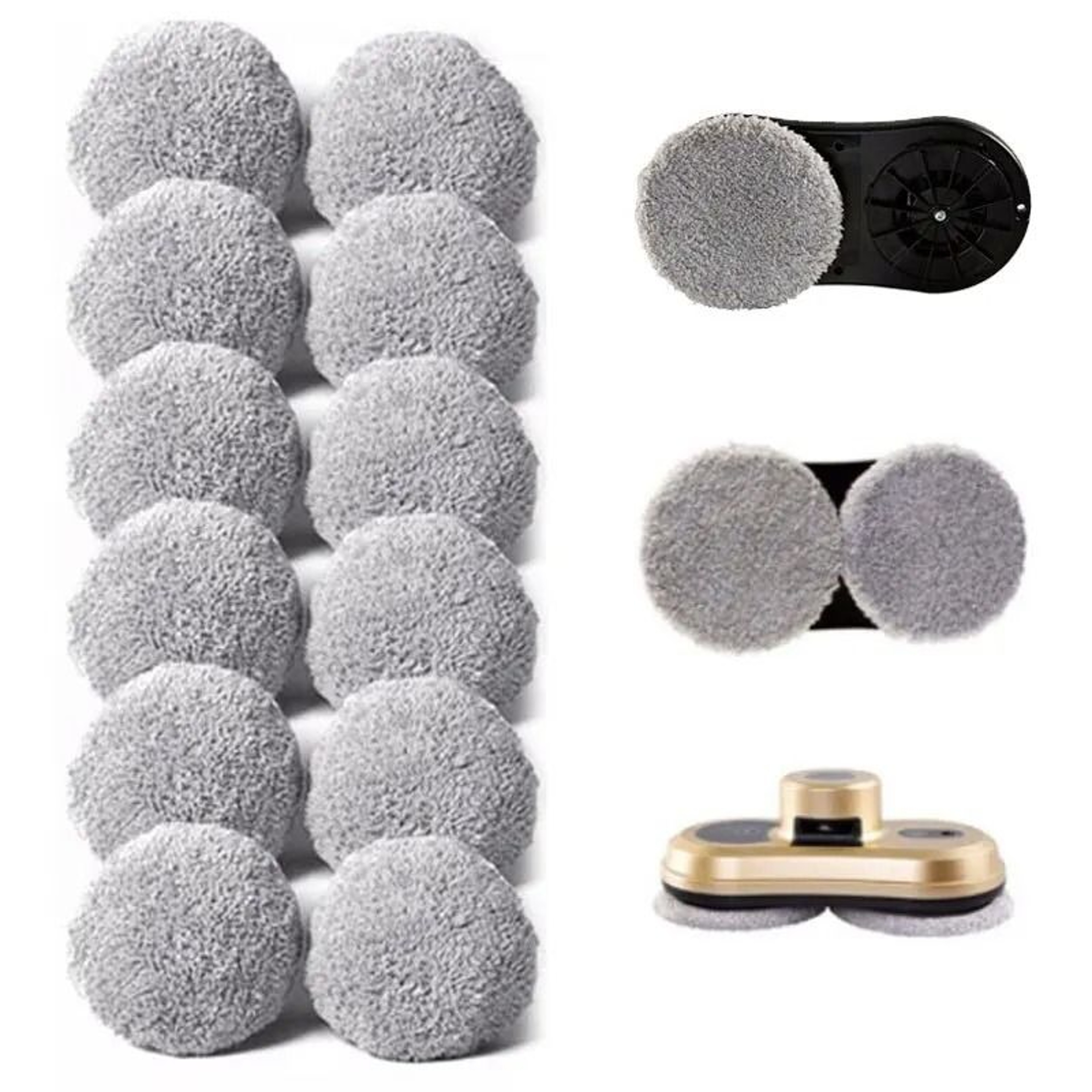 12Pack Replacement Microfiber Cleaning Pads For Hobot Window Cleaner Robots 0
