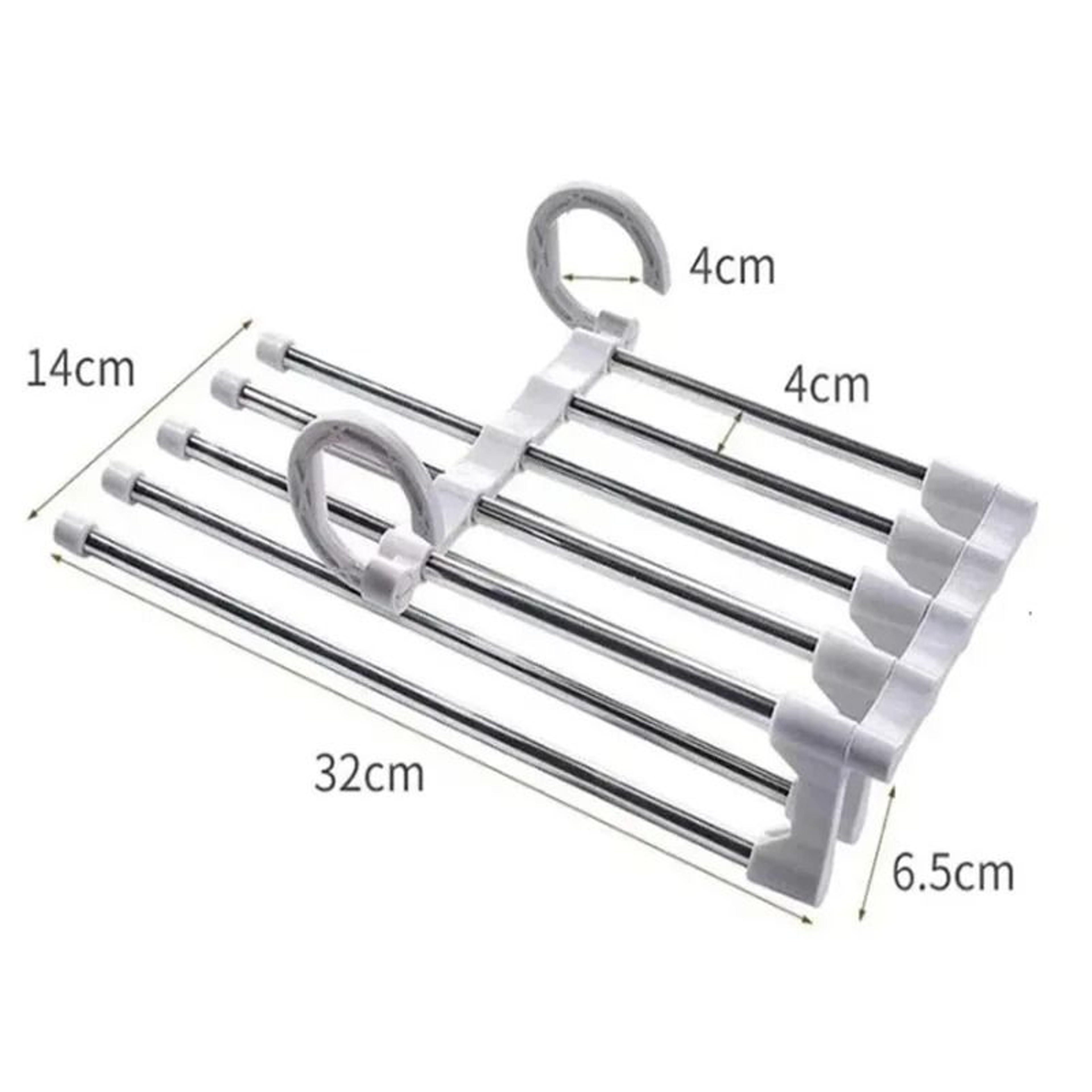 Telescopic Folding Pants Rack  MultiLayer SpaceSaving Magic Hanger 5
