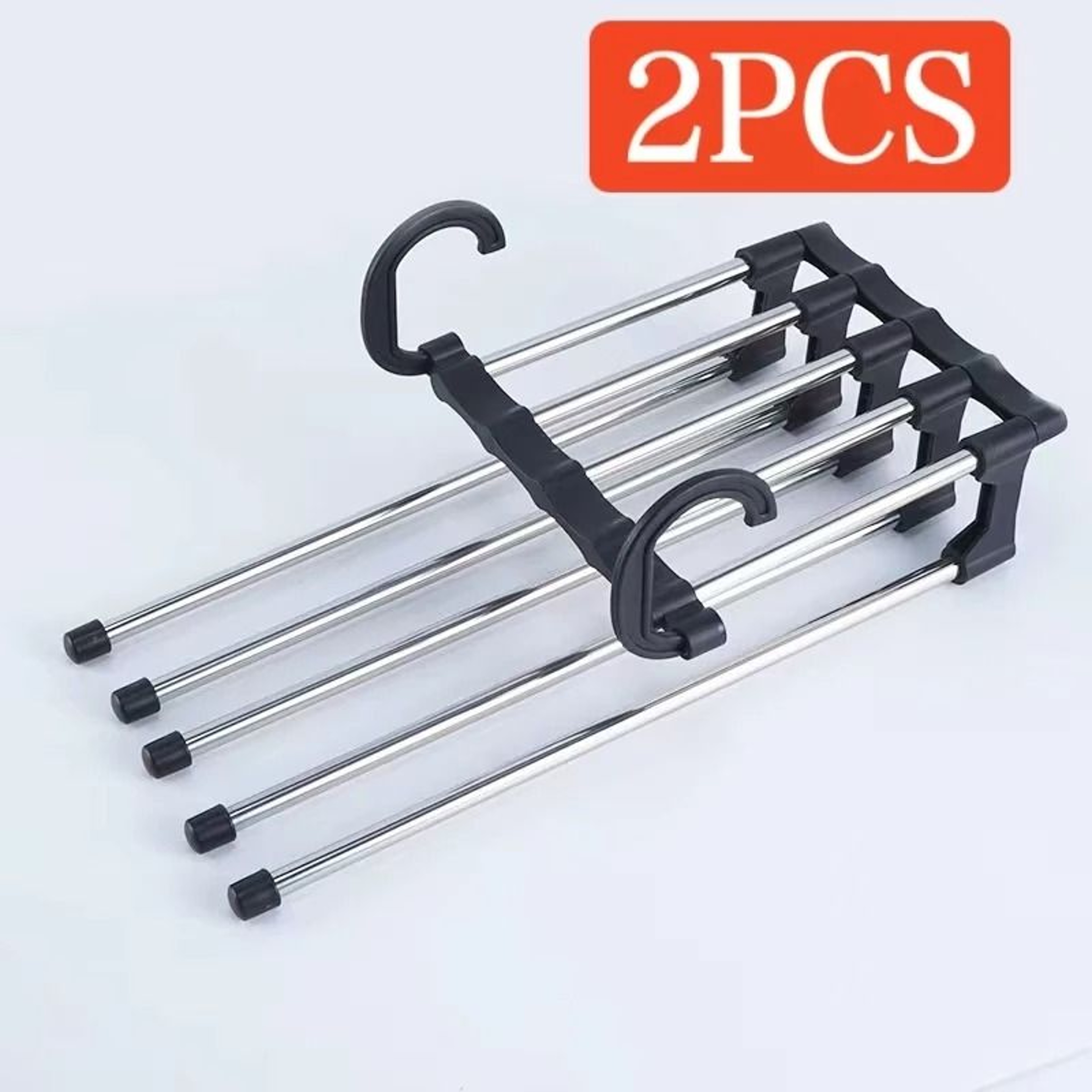 Telescopic Folding Pants Rack  MultiLayer SpaceSaving Magic Hanger 8