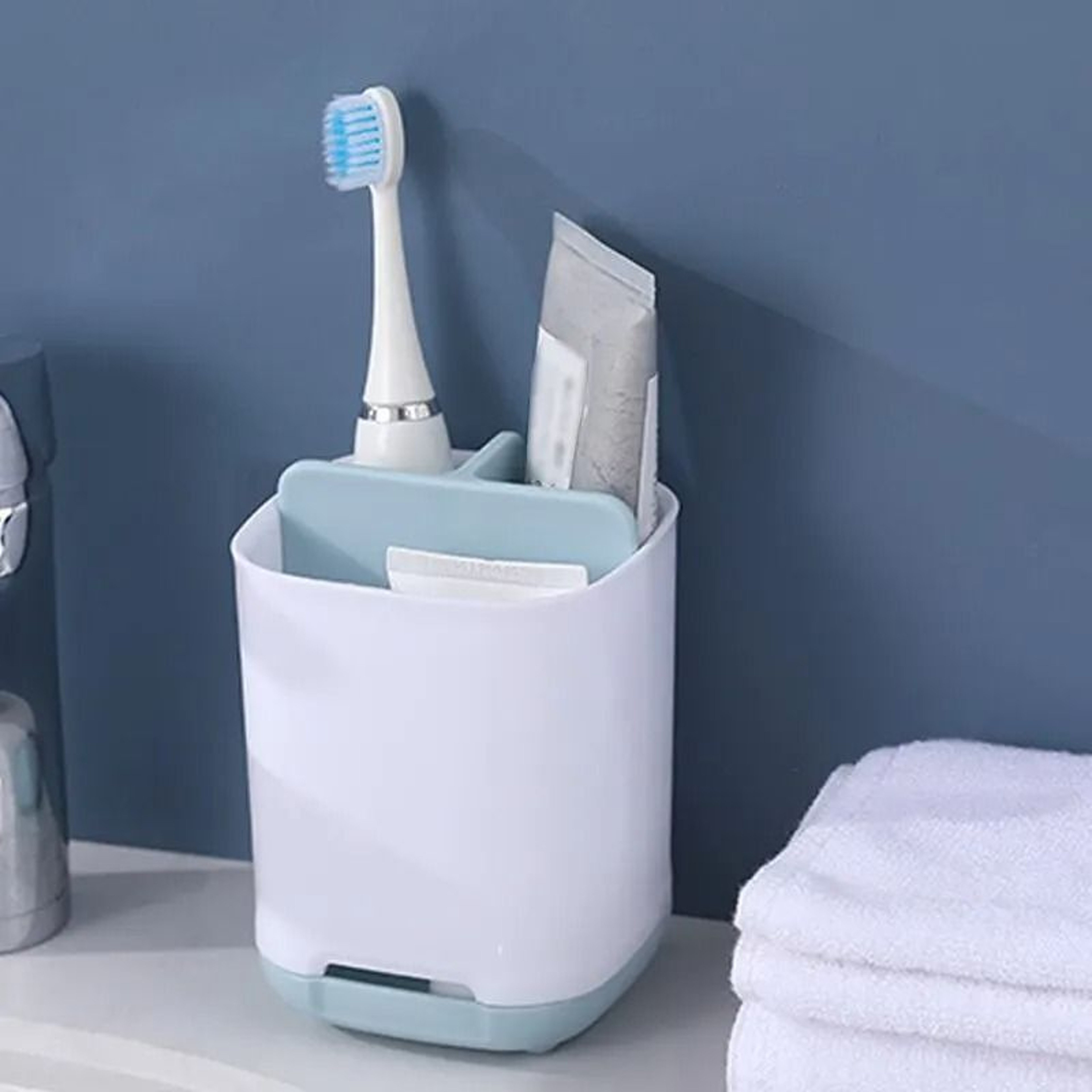 Multifunctional Toothbrush Holder  Bathroom Draining Storage Rack 0