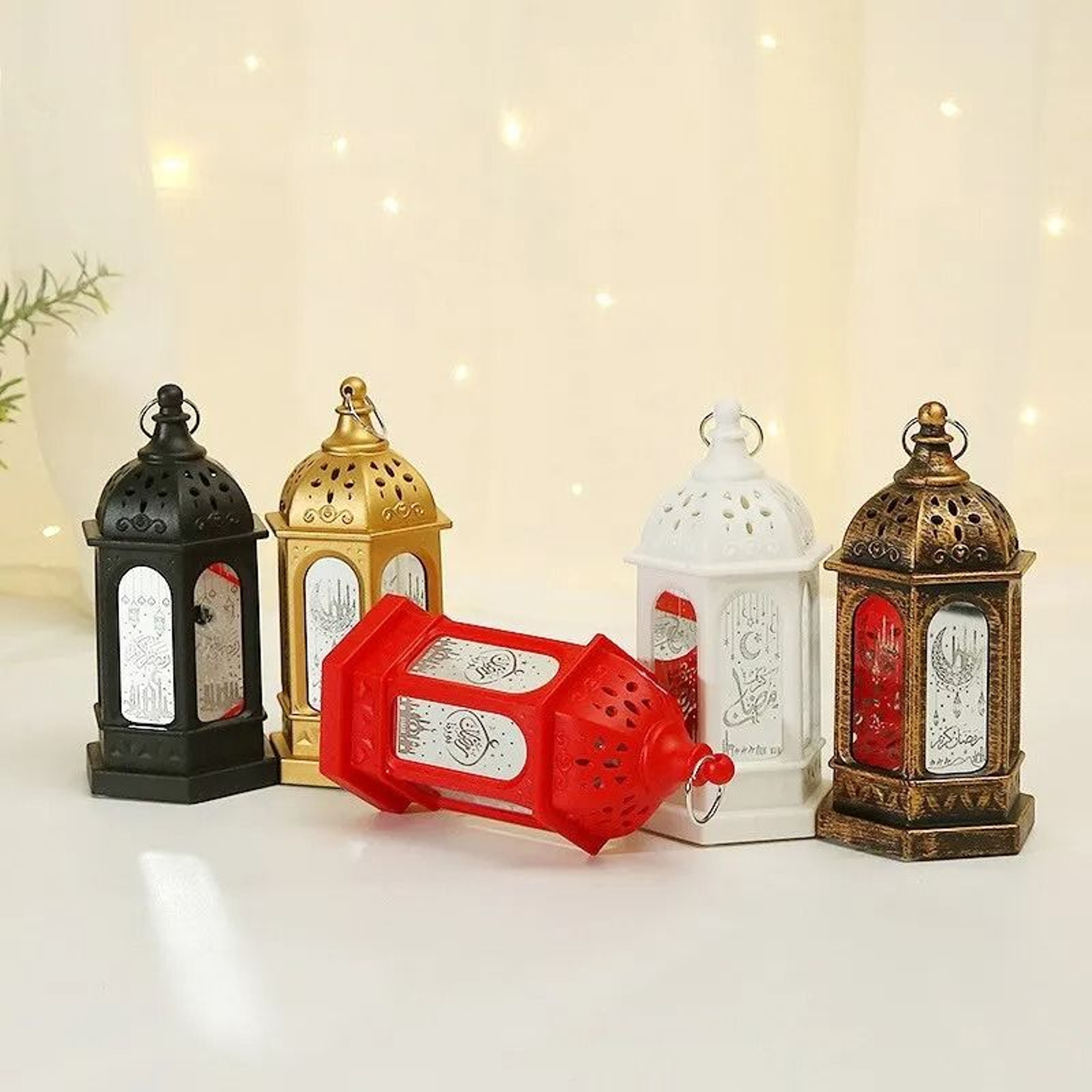Eid Mubarak Decorative LED Wind Lantern  Ramadan Table Ornament 1