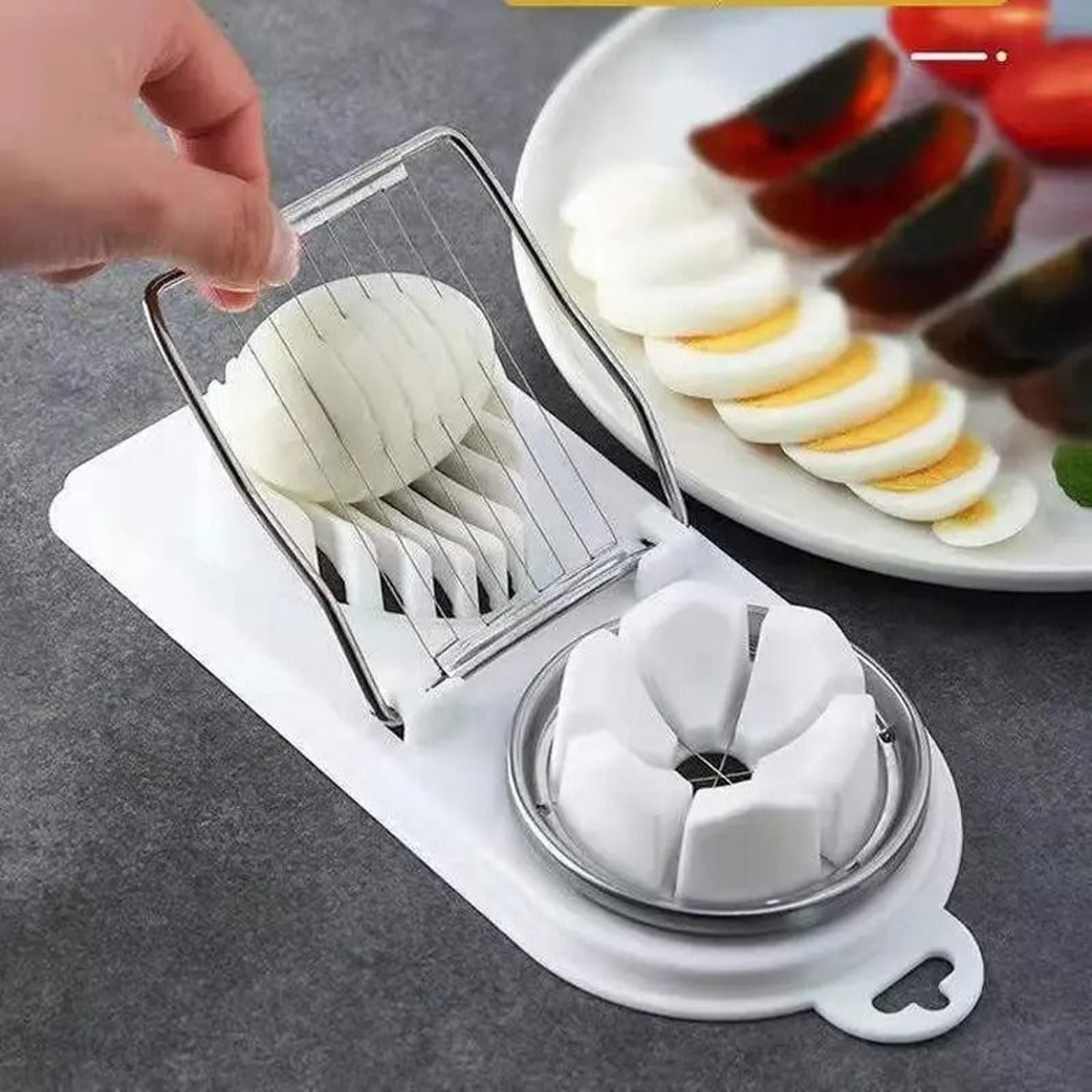 2in1 Stainless Steel Multifunctional Egg Slicer  Fruit Sectioning Tool 4