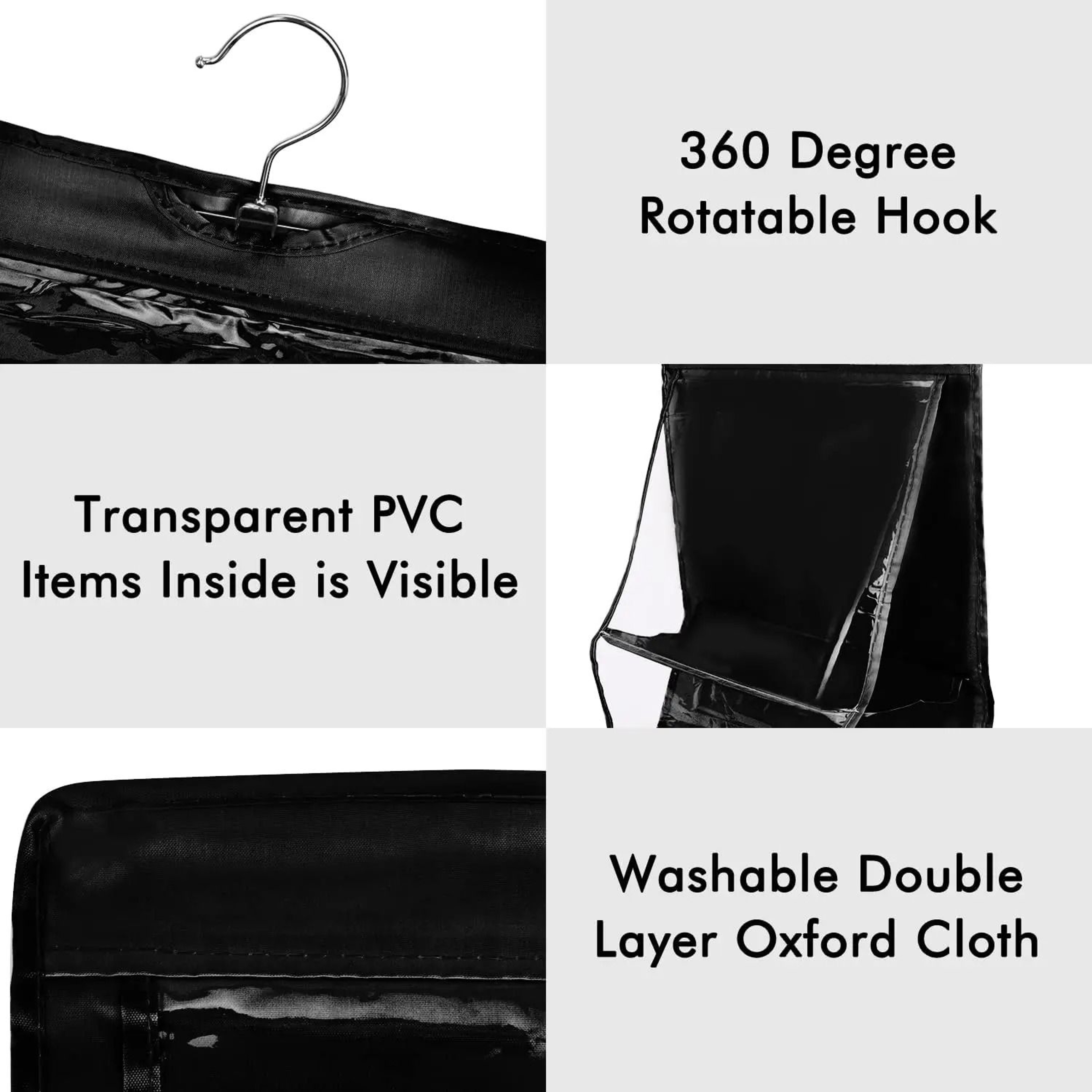 6Pocket Hanging Handbag Organizer  Foldable Closet Purse Storage Holder 4