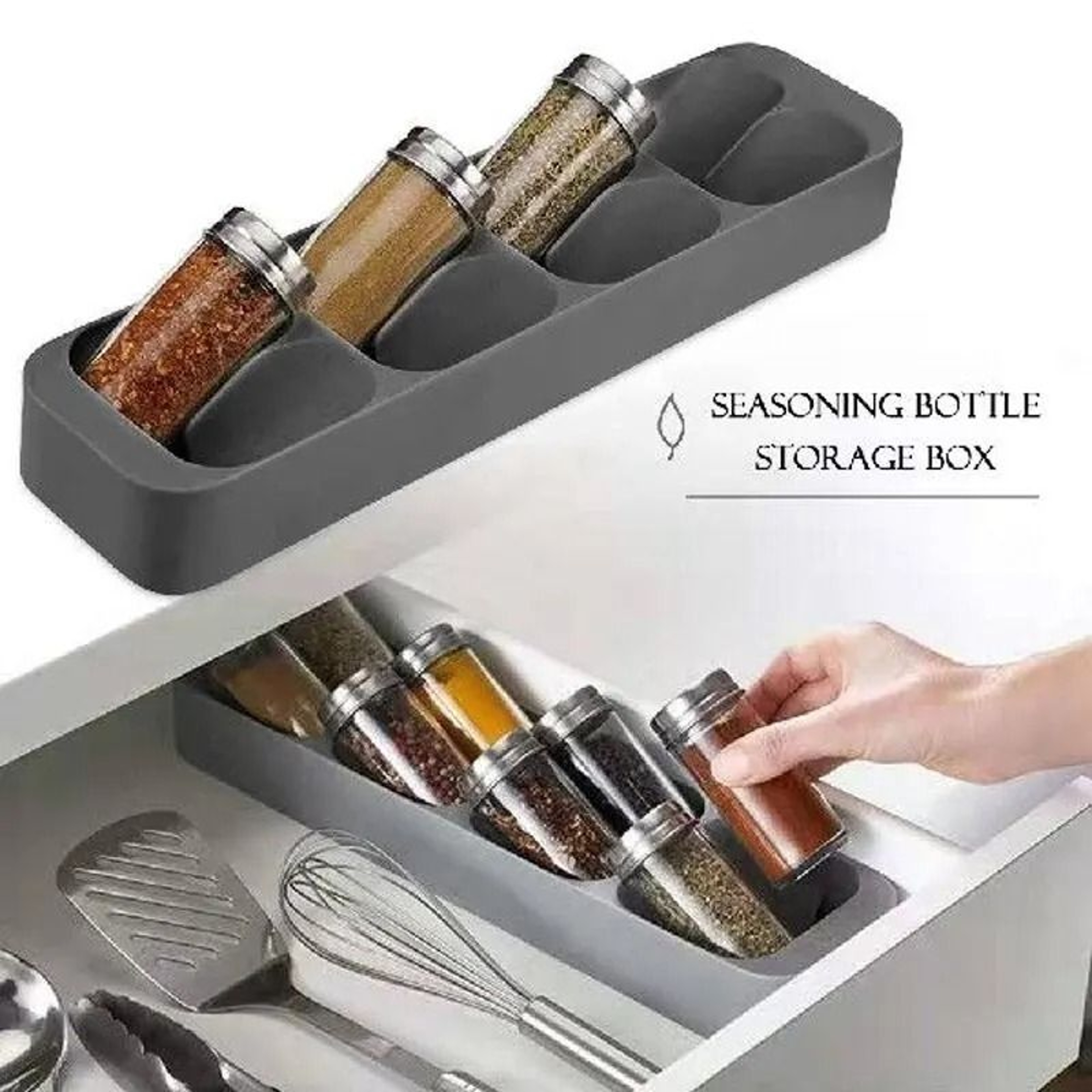 Kitchen Drawer Cutlery Storage Tray  Tiered Knife Spoon Fork Organizer 2