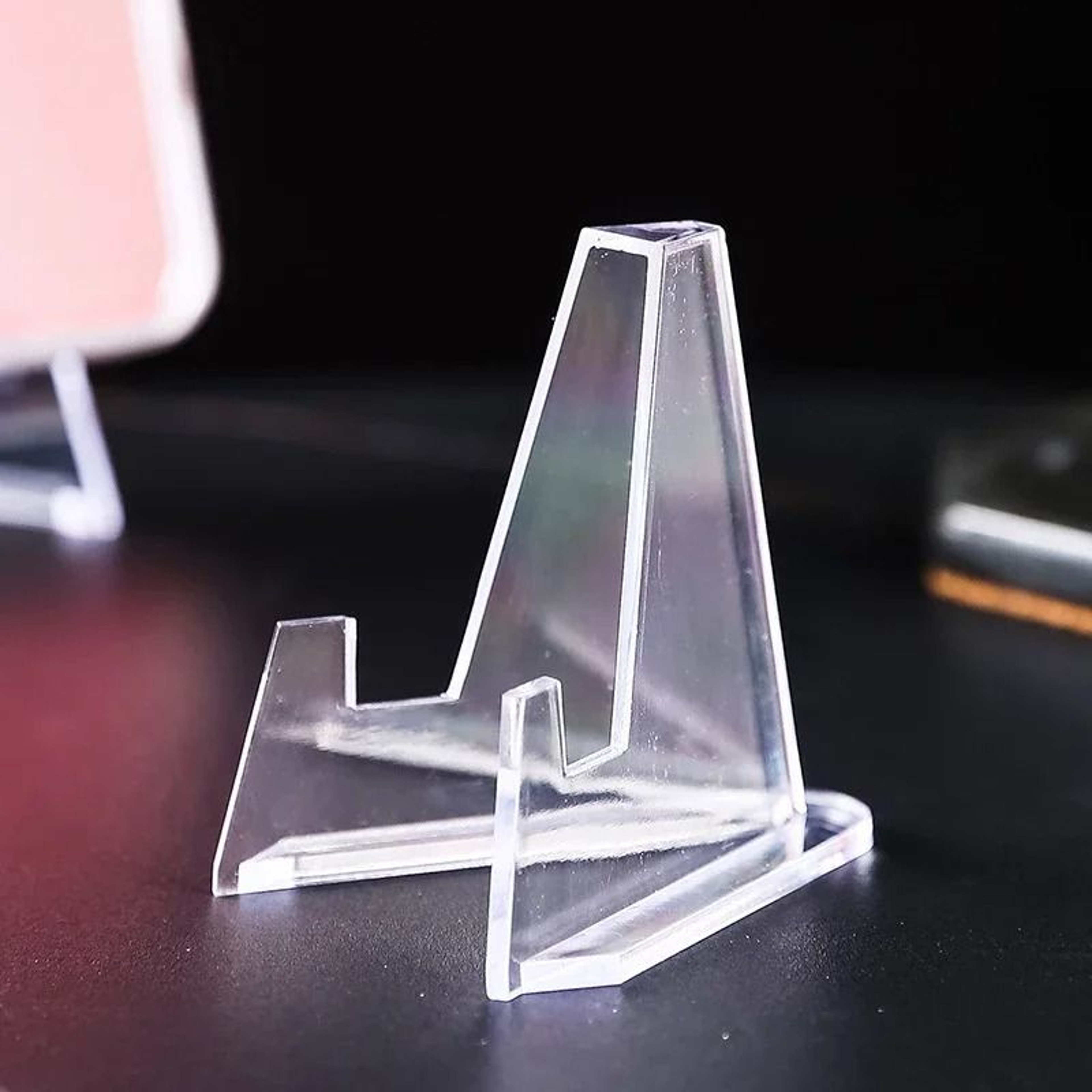 10Piece Clear Acrylic Coin Display Stand Holders  Mini Display Easels 7