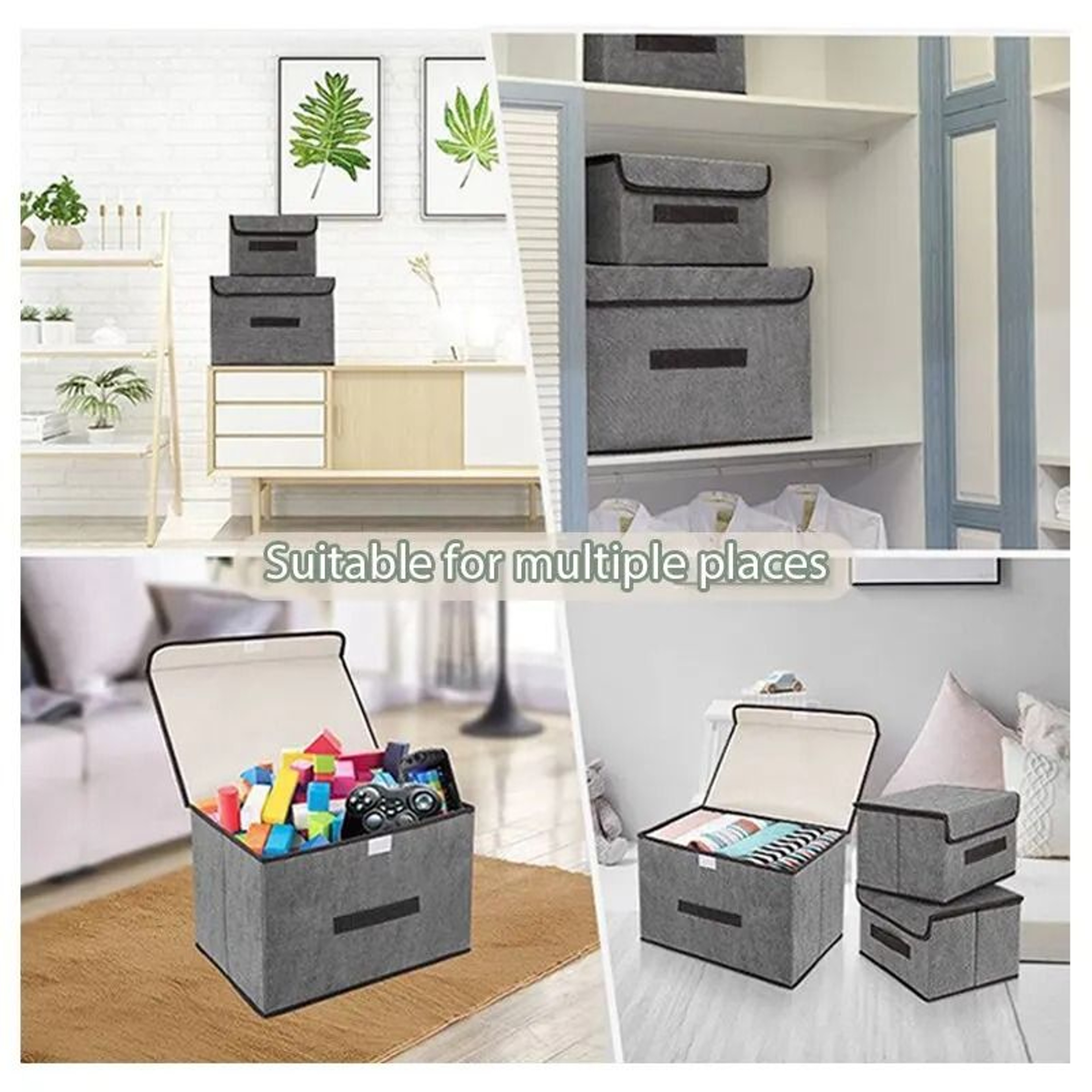 Foldable Fabric Closet Storage Organizer Box For Clothes Underwear  Toys 4